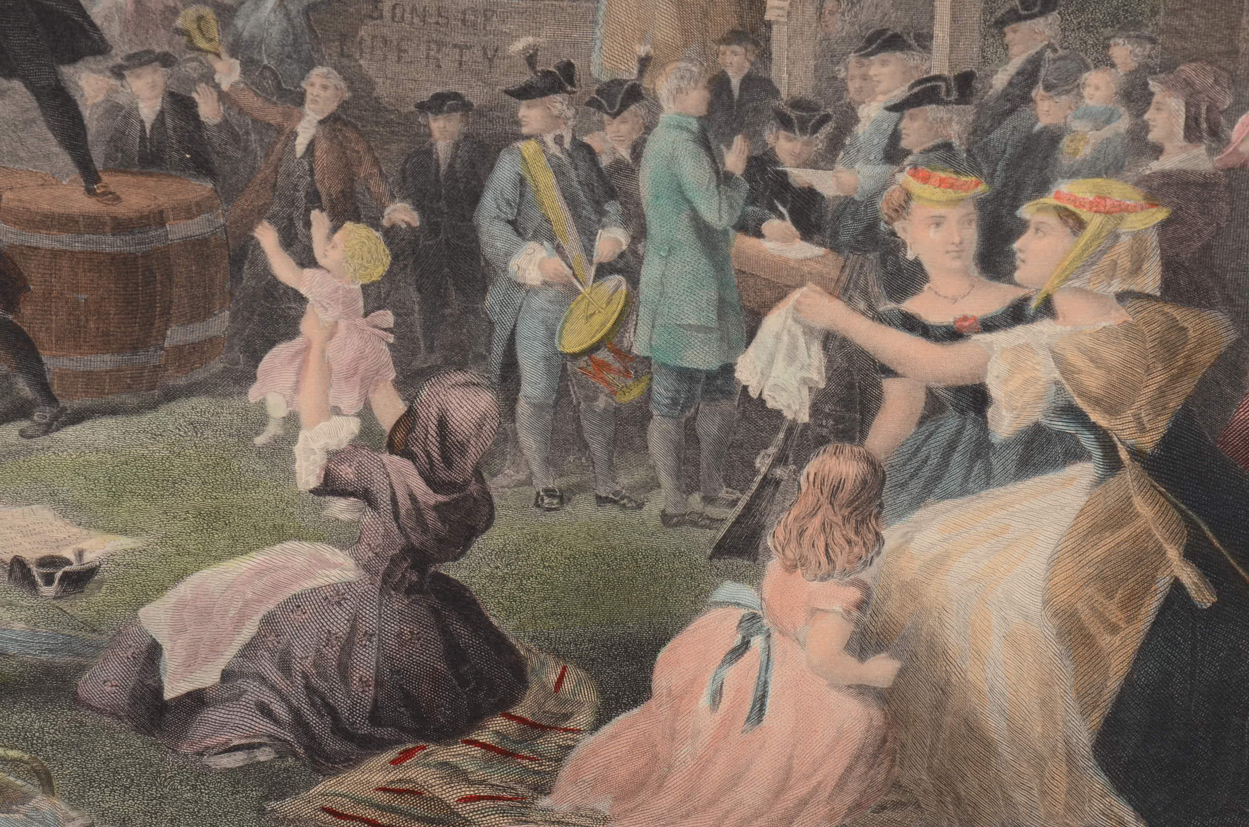 "Raising the Liberty Pole" Centenary Engraving