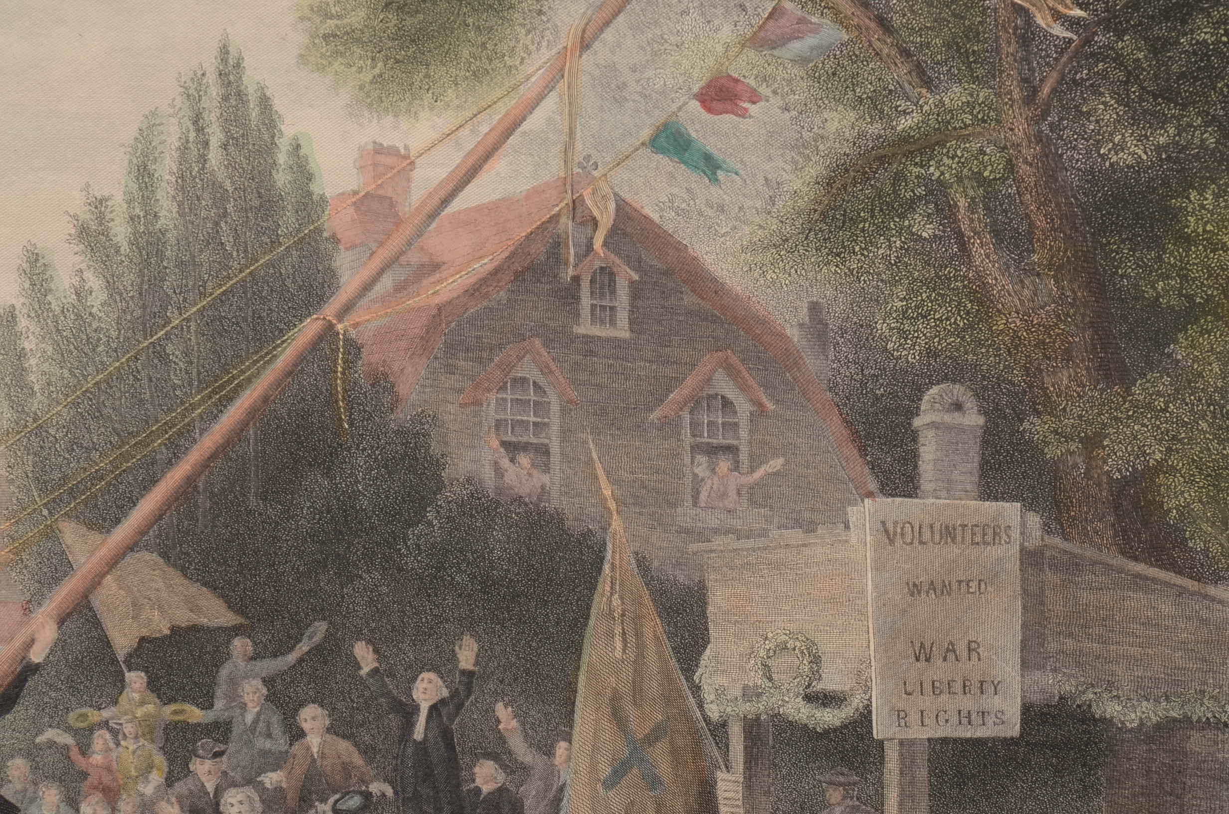 "Raising the Liberty Pole" Centenary Engraving