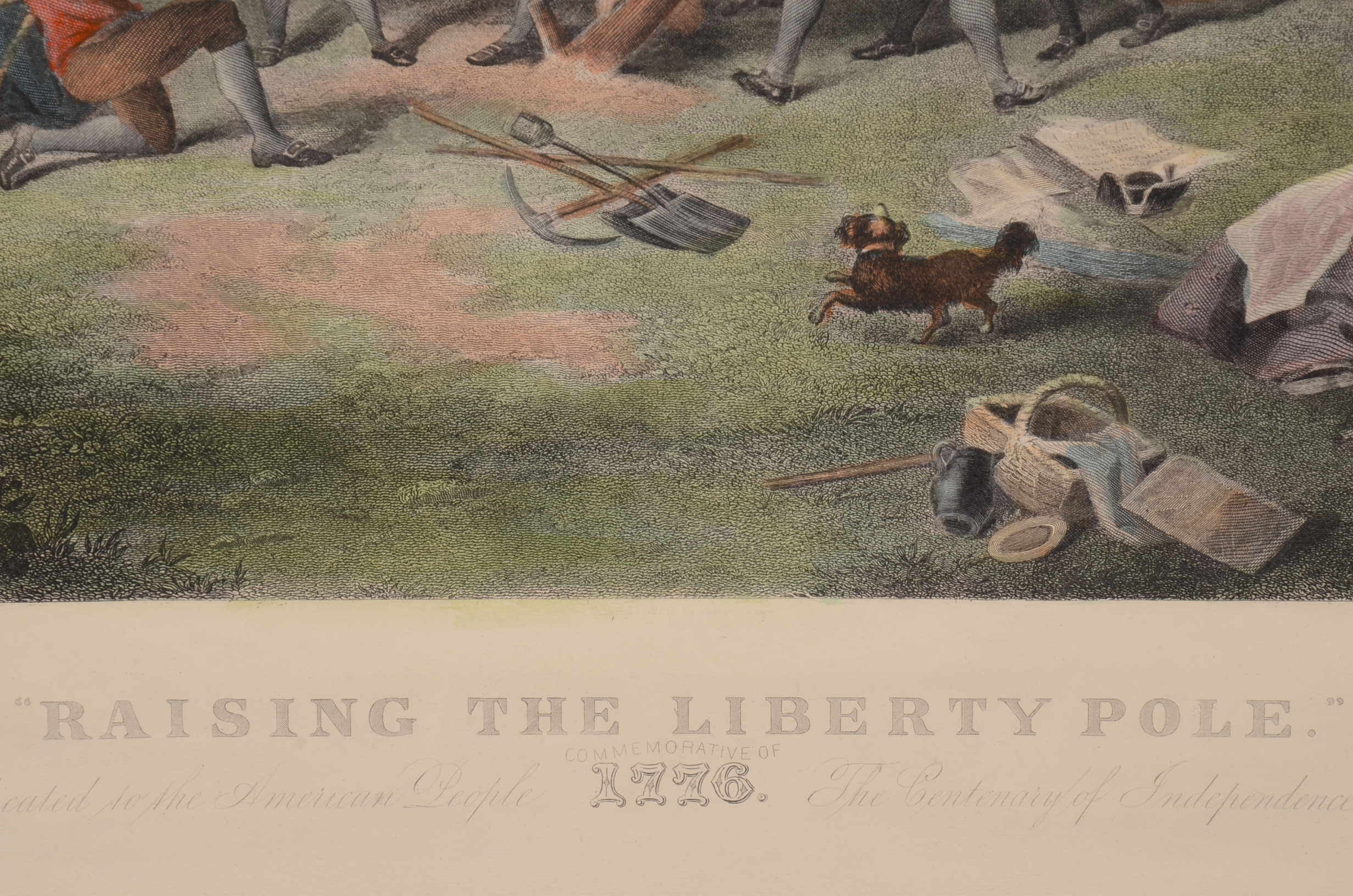 "Raising the Liberty Pole" Centenary Engraving