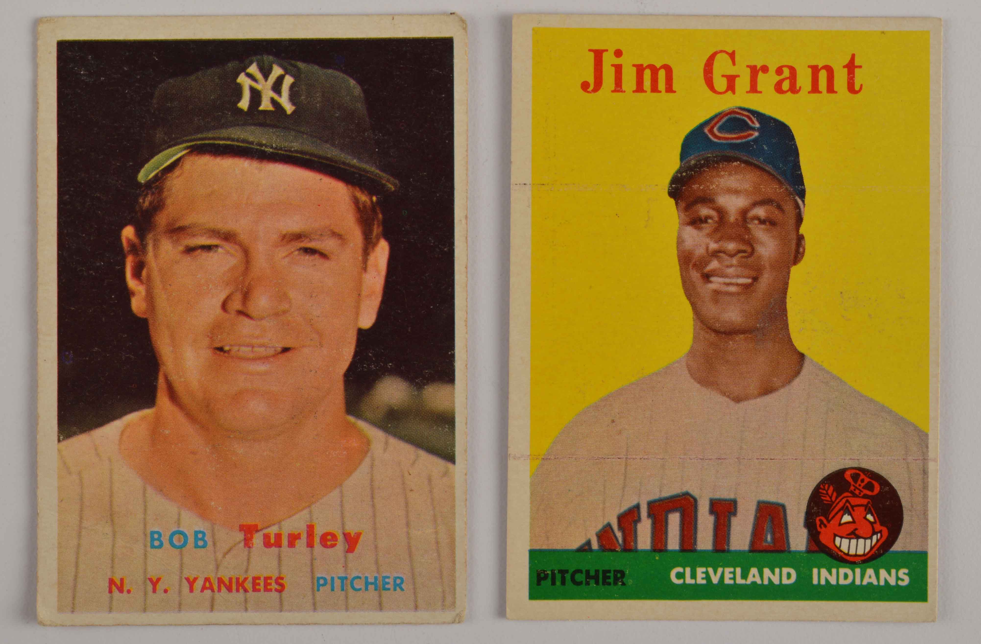 (5) Late 1950s Topps Baseball Cards