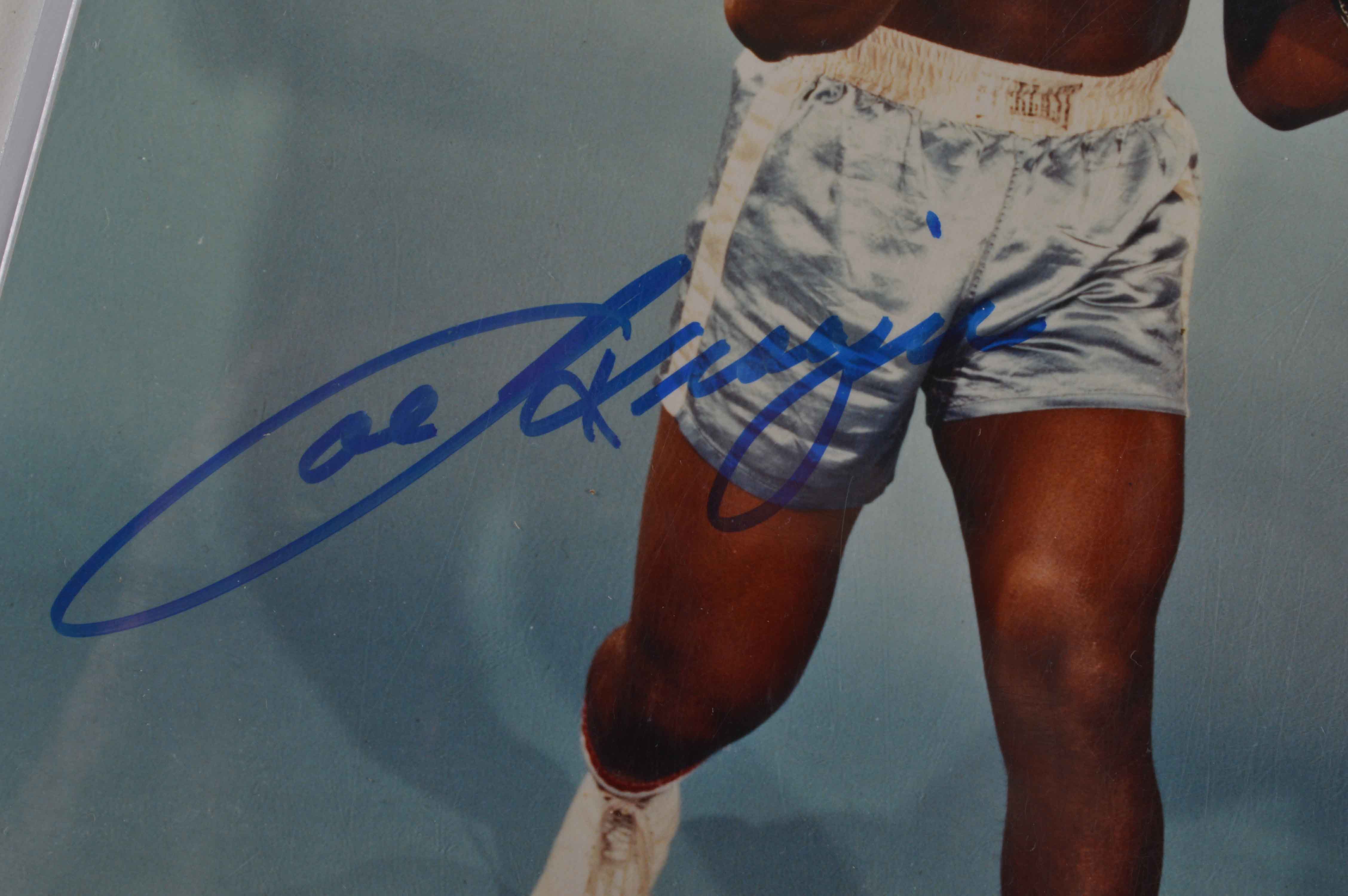 Smokin' Joe Frazier Autographed Boxing Color Photo