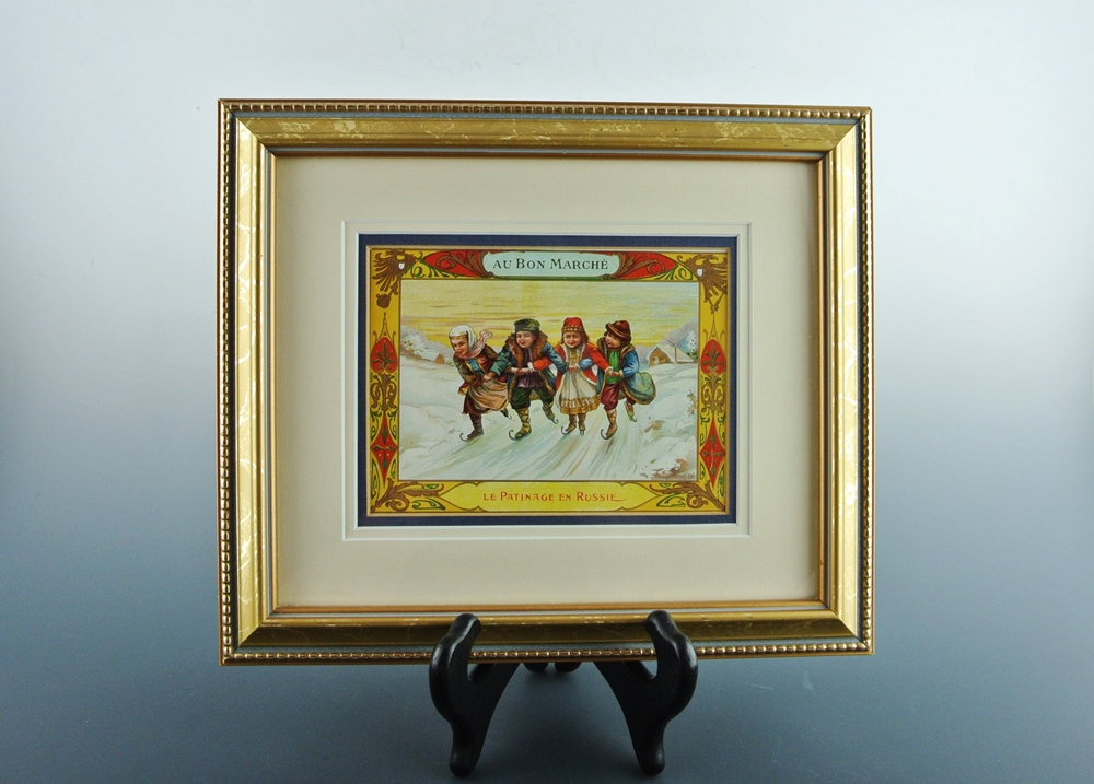 Beautiful Vintage Advertisement for AU BON Marche Paris