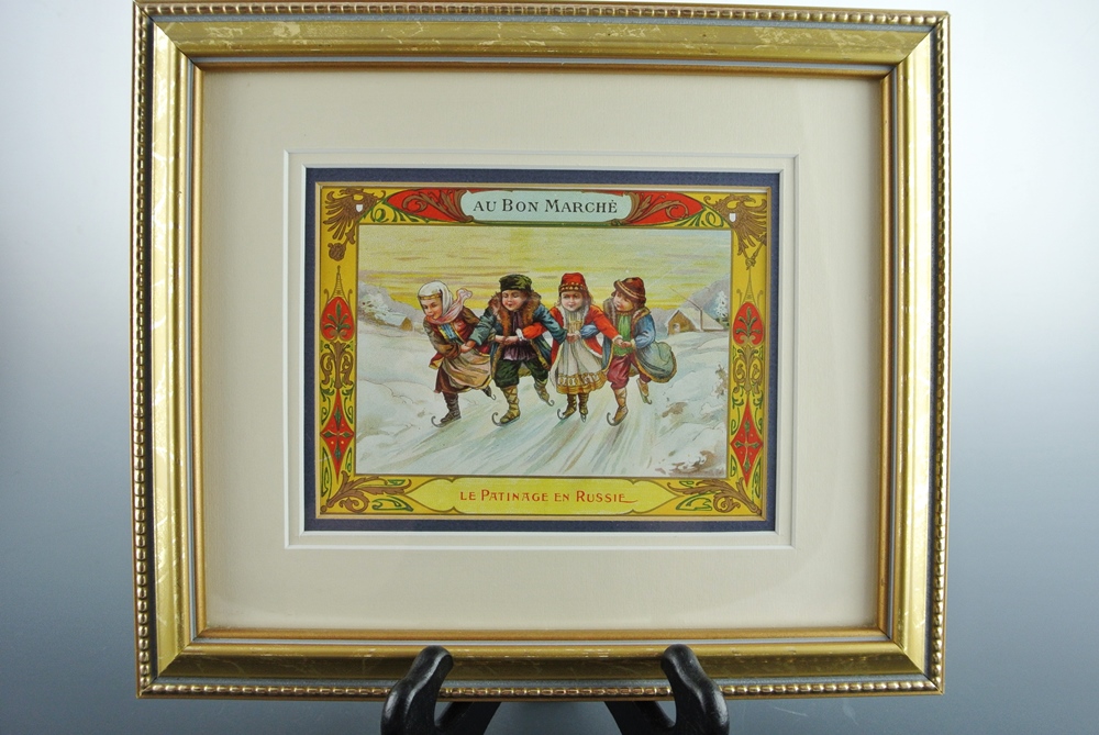 Beautiful Vintage Advertisement for AU BON Marche Paris