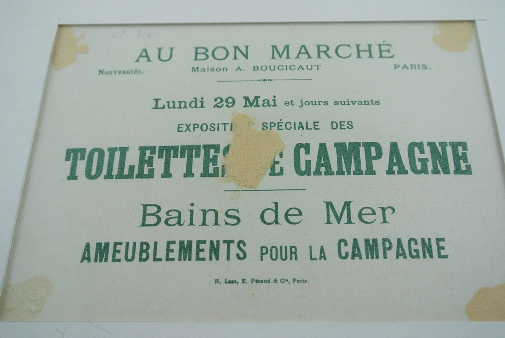 Beautiful Vintage Advertisement for AU BON Marche Paris