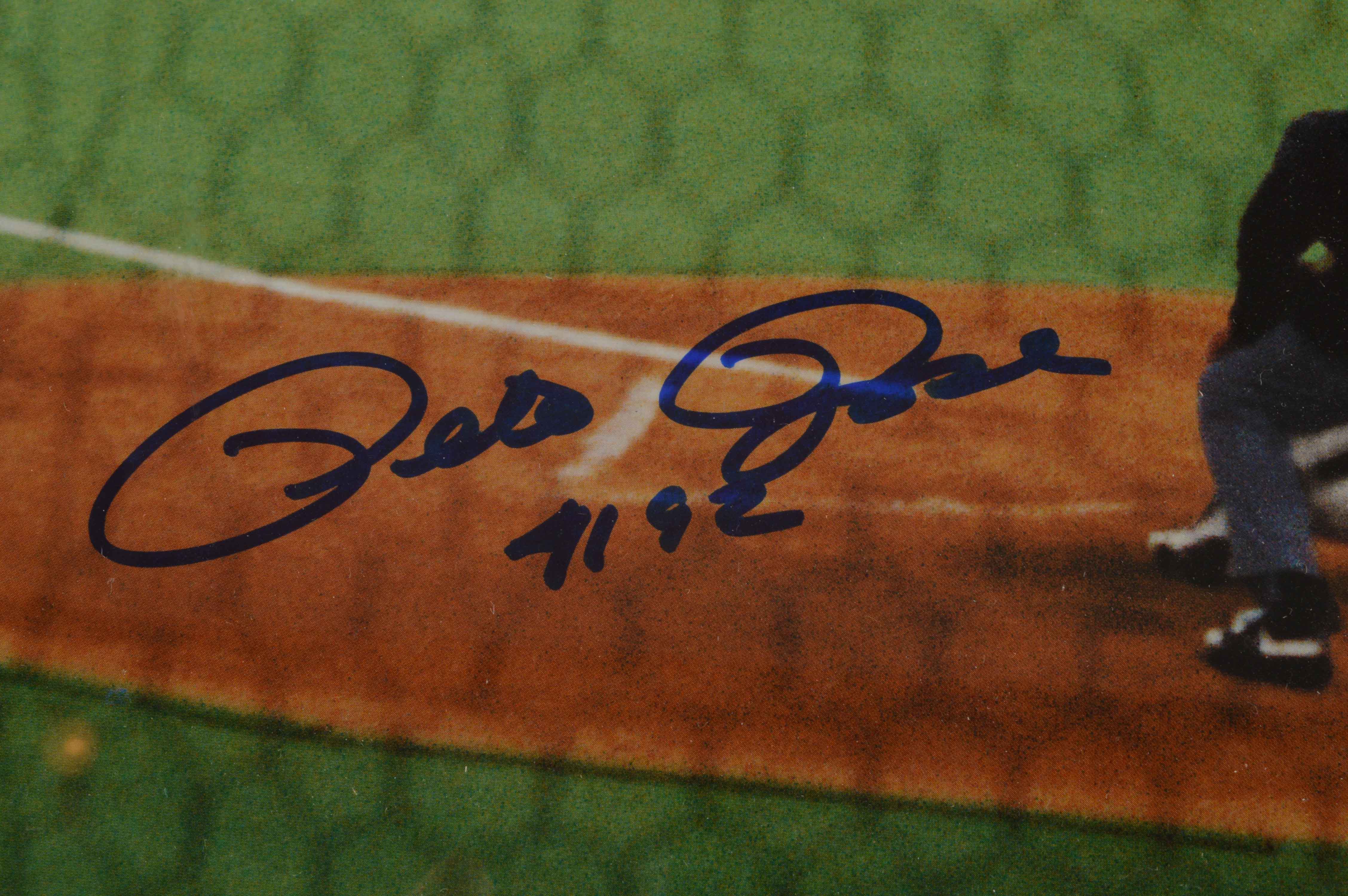 Pete Rose "4192" Autographed Actual Hit Framed Photo