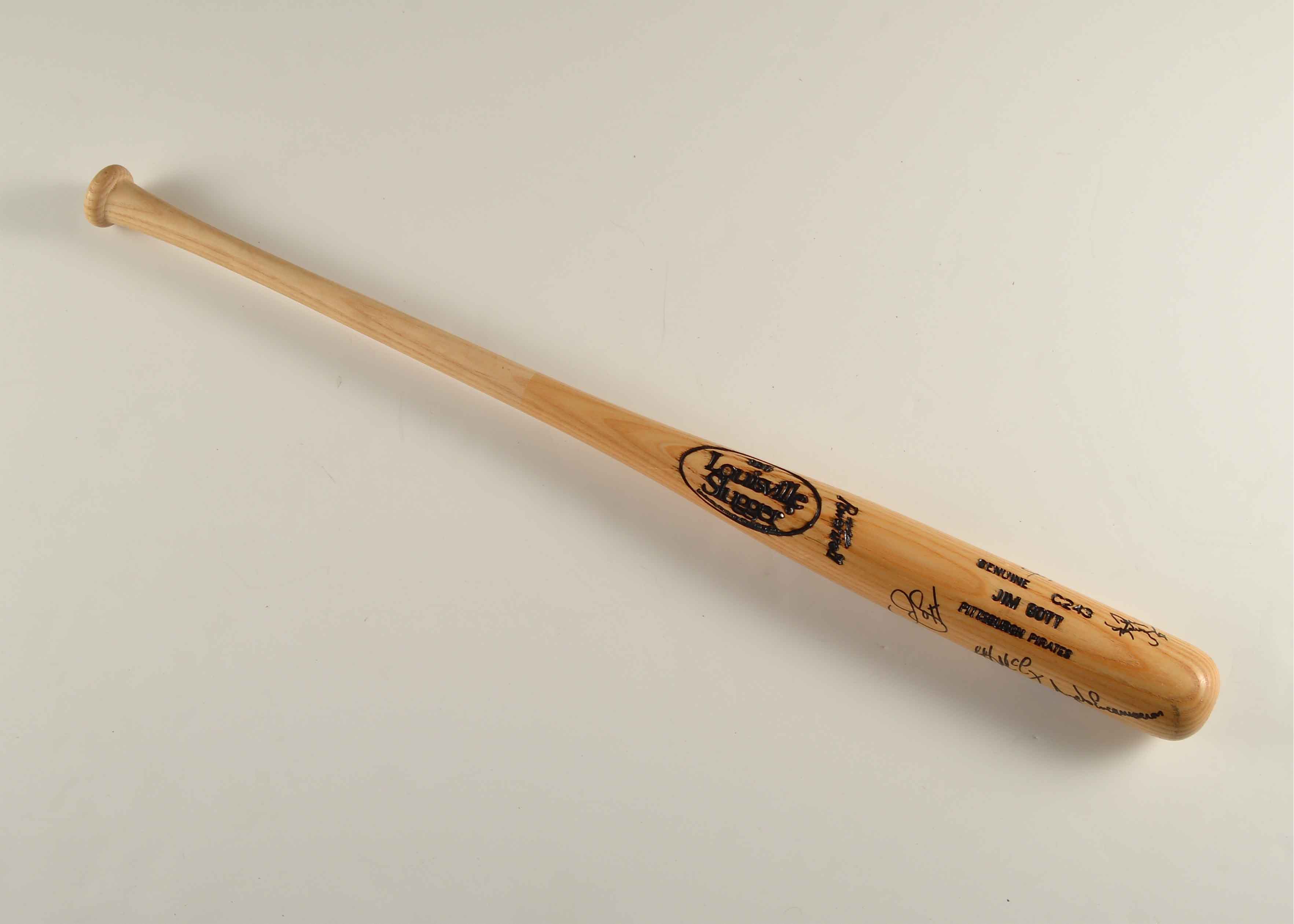 Jim Gott Pittsburgh Pirates Game Bat With Many Autographs