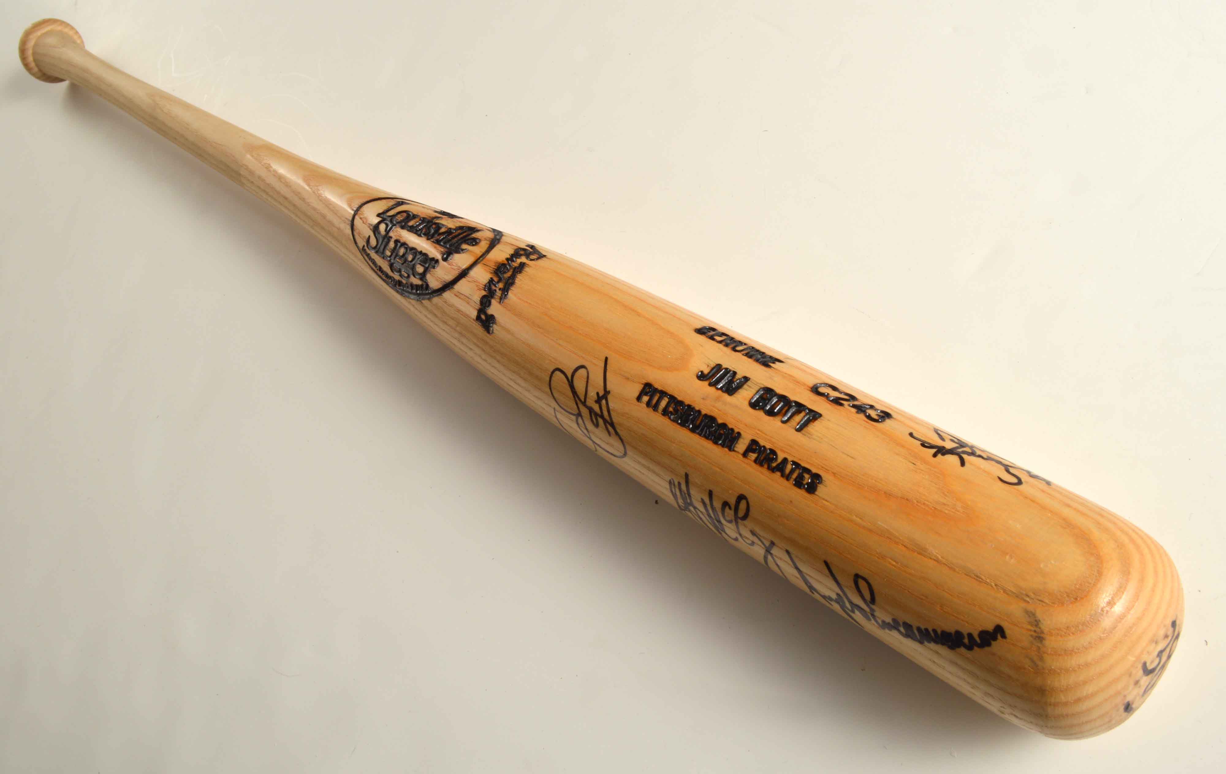 Jim Gott Pittsburgh Pirates Game Bat With Many Autographs