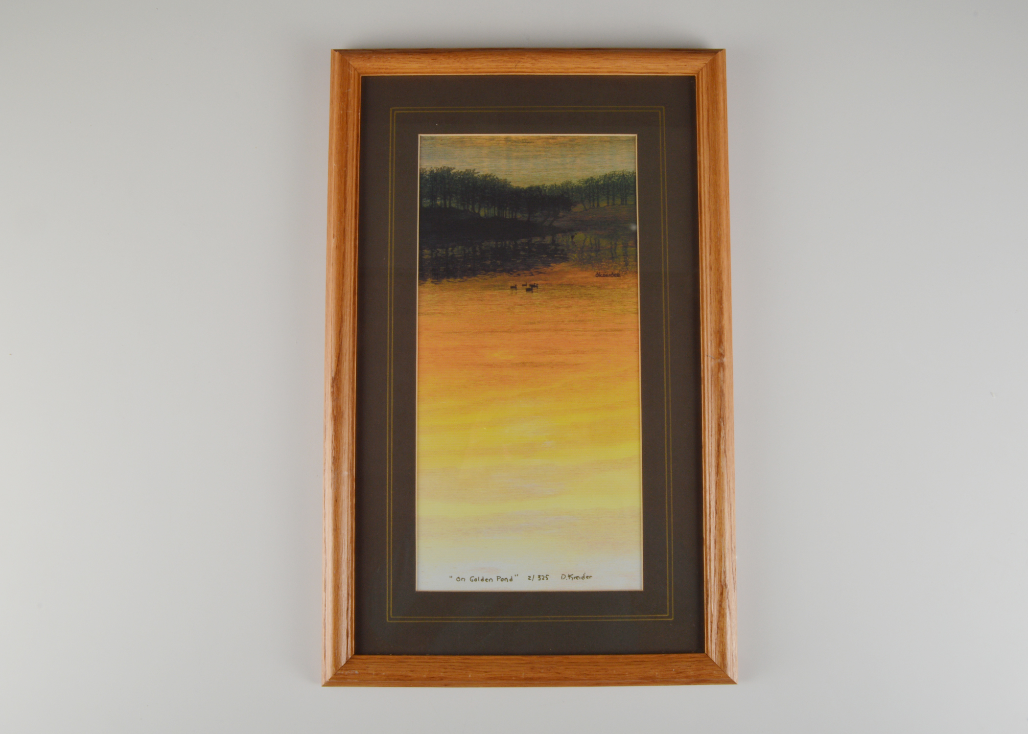 D. Kreider "On Golden Pond" Framed & Signed Print