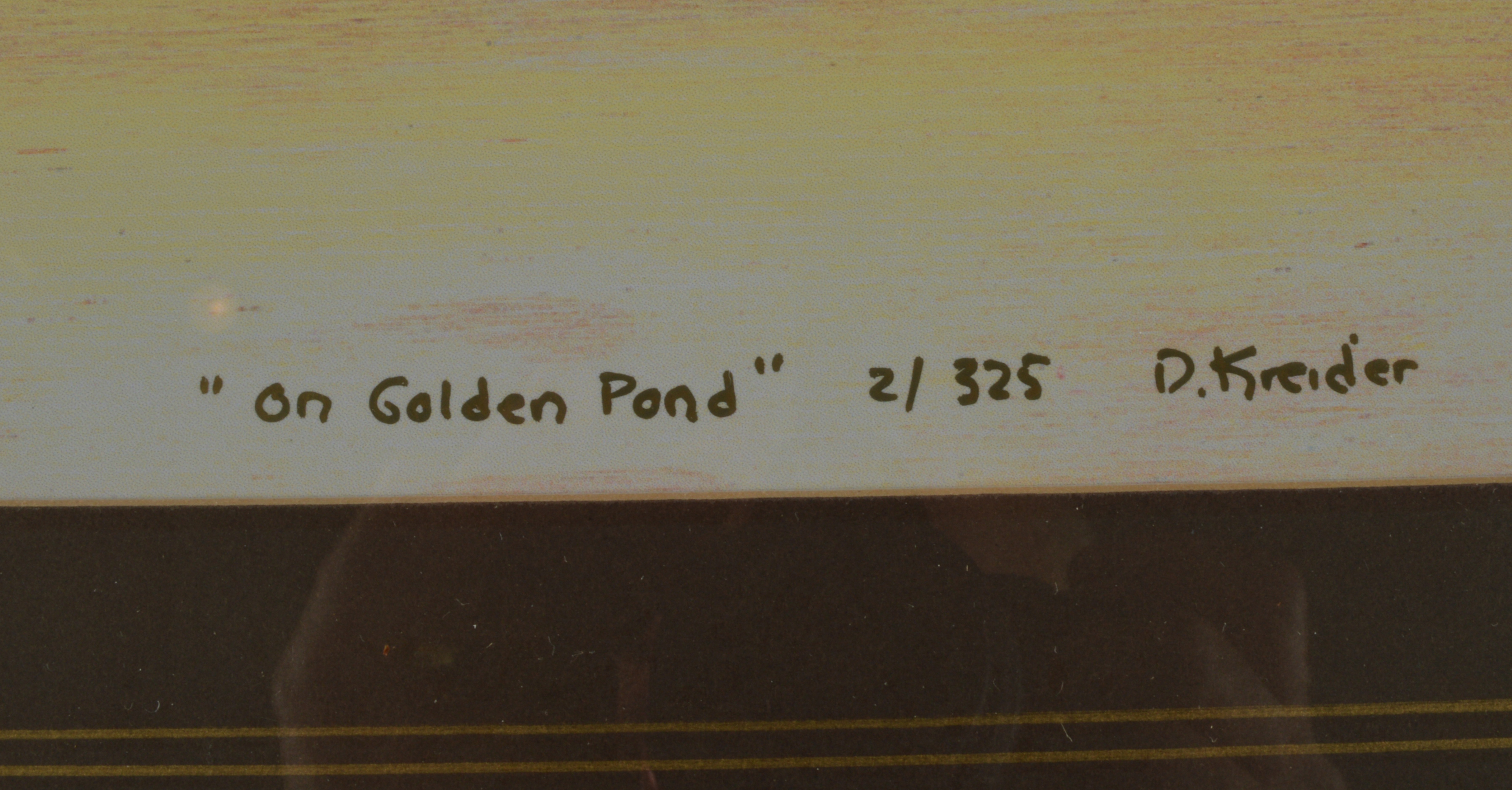D. Kreider "On Golden Pond" Framed & Signed Print