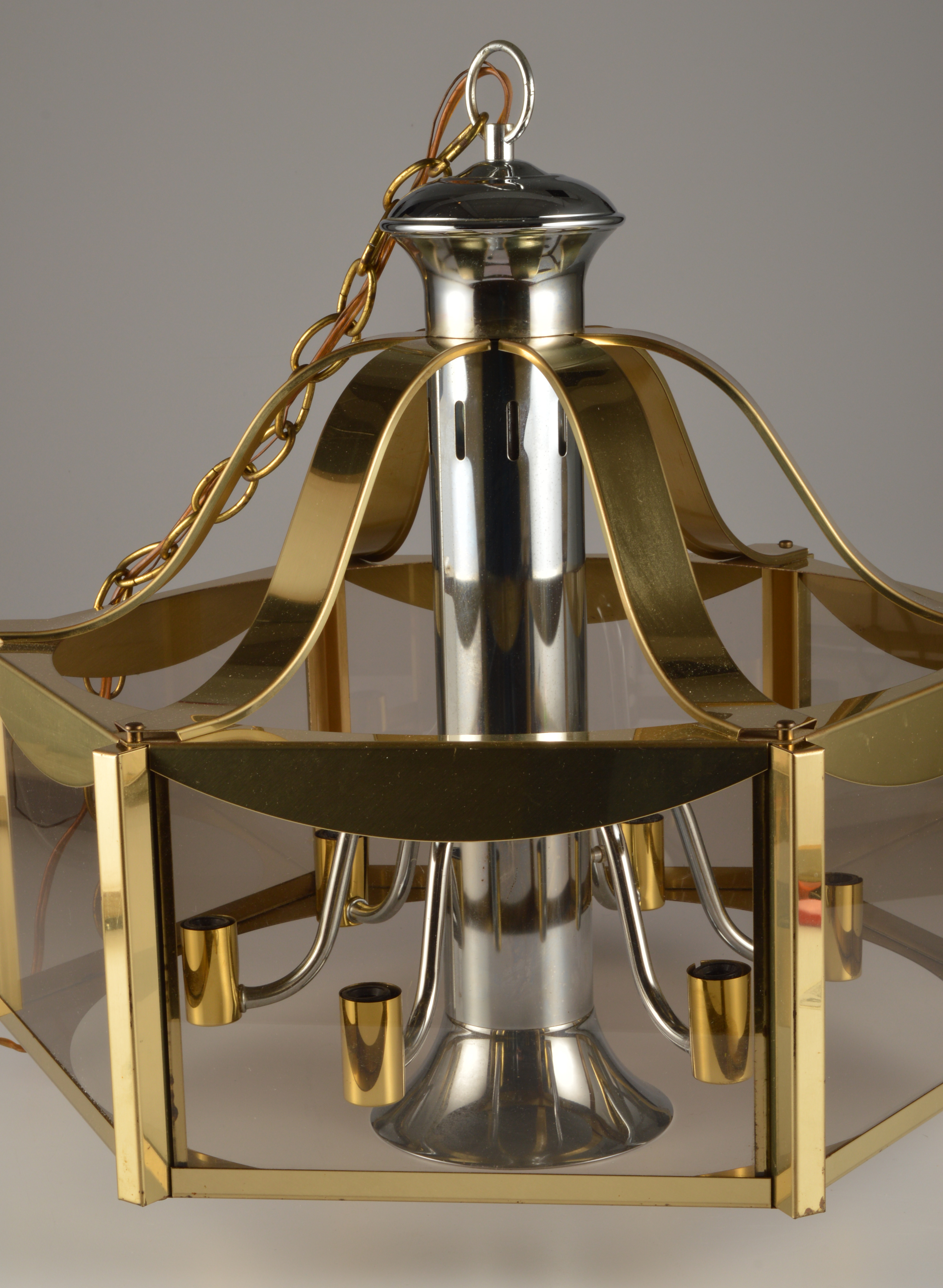 Vintage Fredrick Ramond Two Tone Chandelier