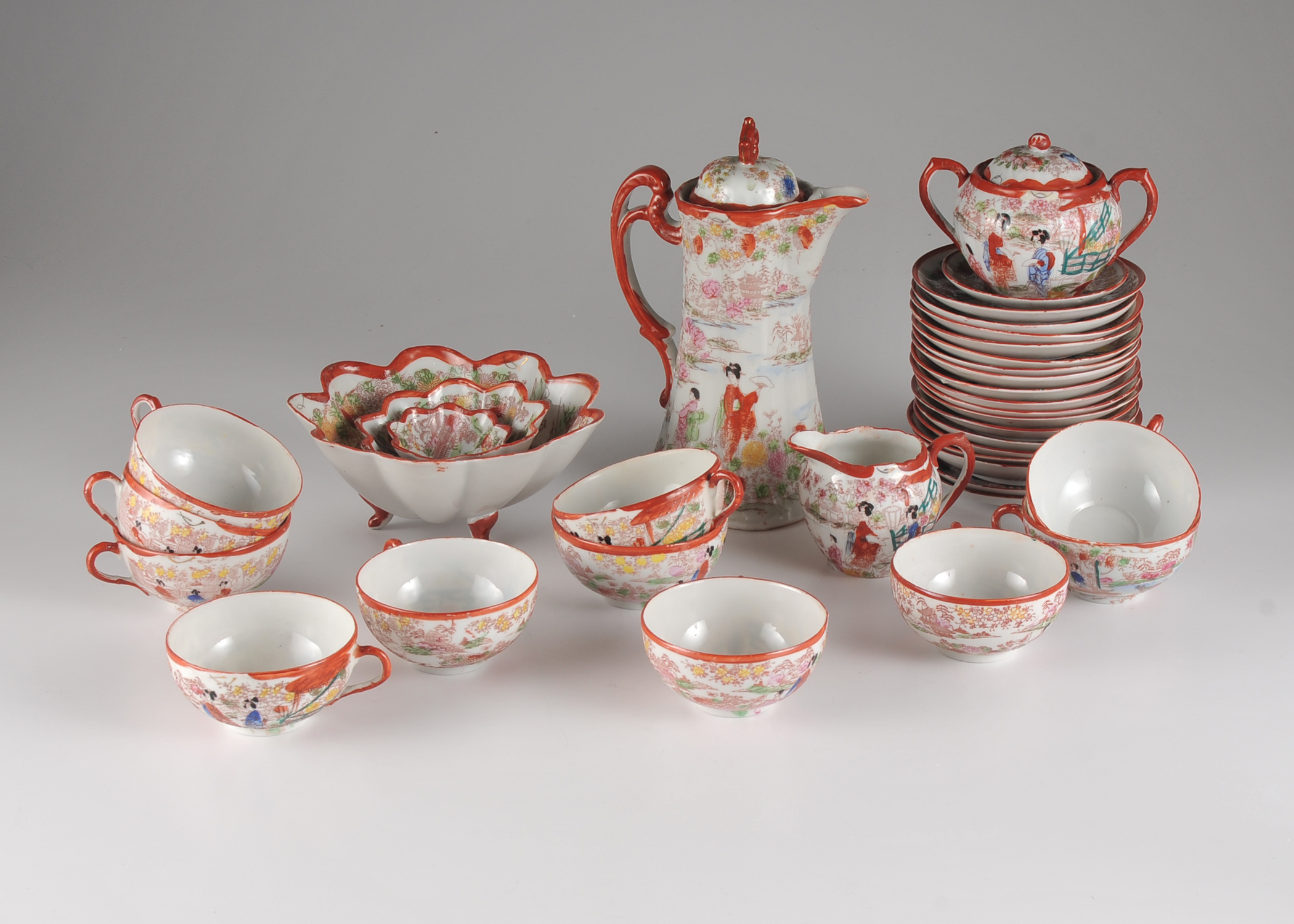 Vintage Mid Century Japanese Tea Set