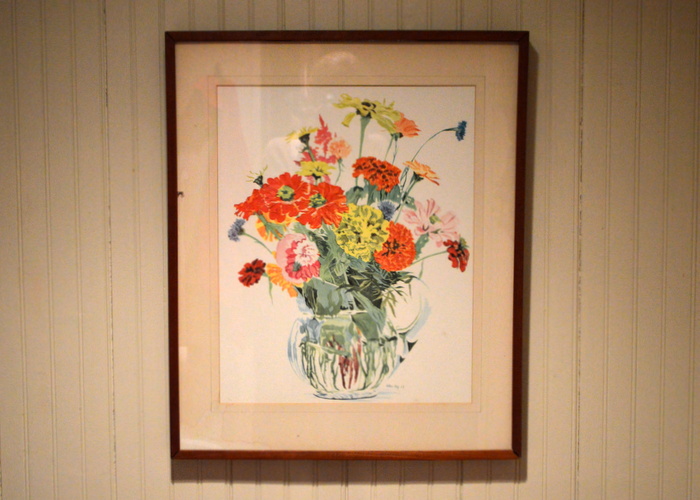 Matted Framed Printed Reproduction of an Arthur Cady Watercolor 1972