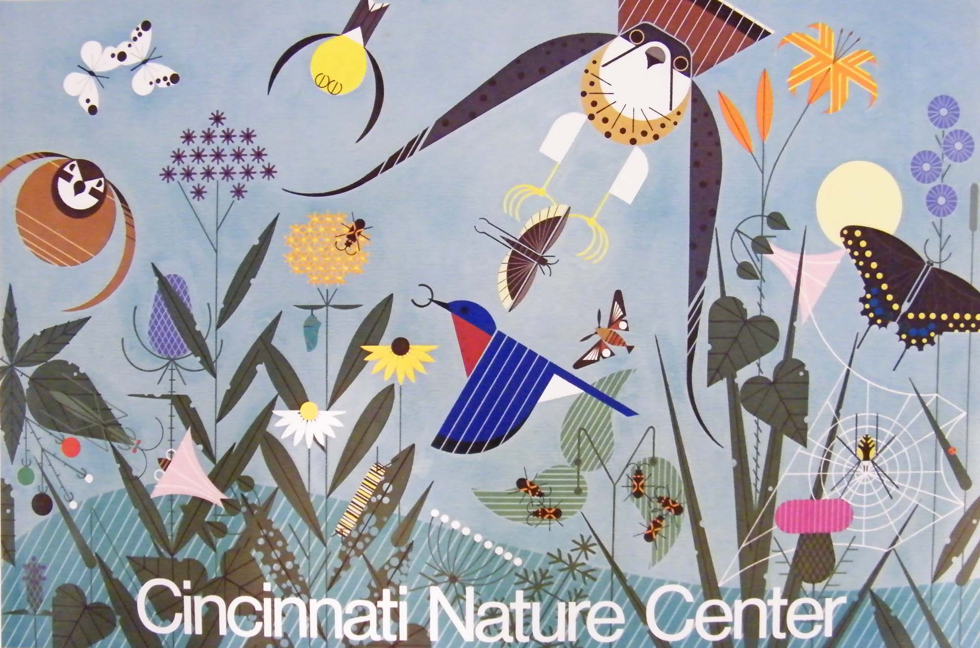 Charley Harper Cincinnati Nature Center Poster 'Summer'