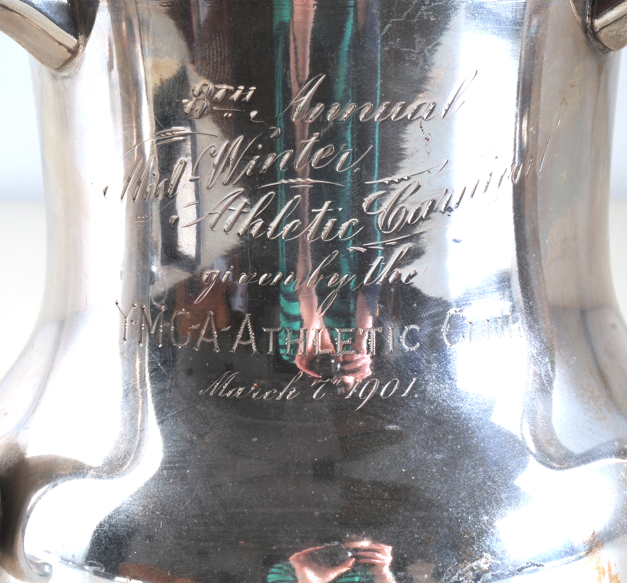 Exquisite 1901 John Shillito YMCA Athletic Loving Cup