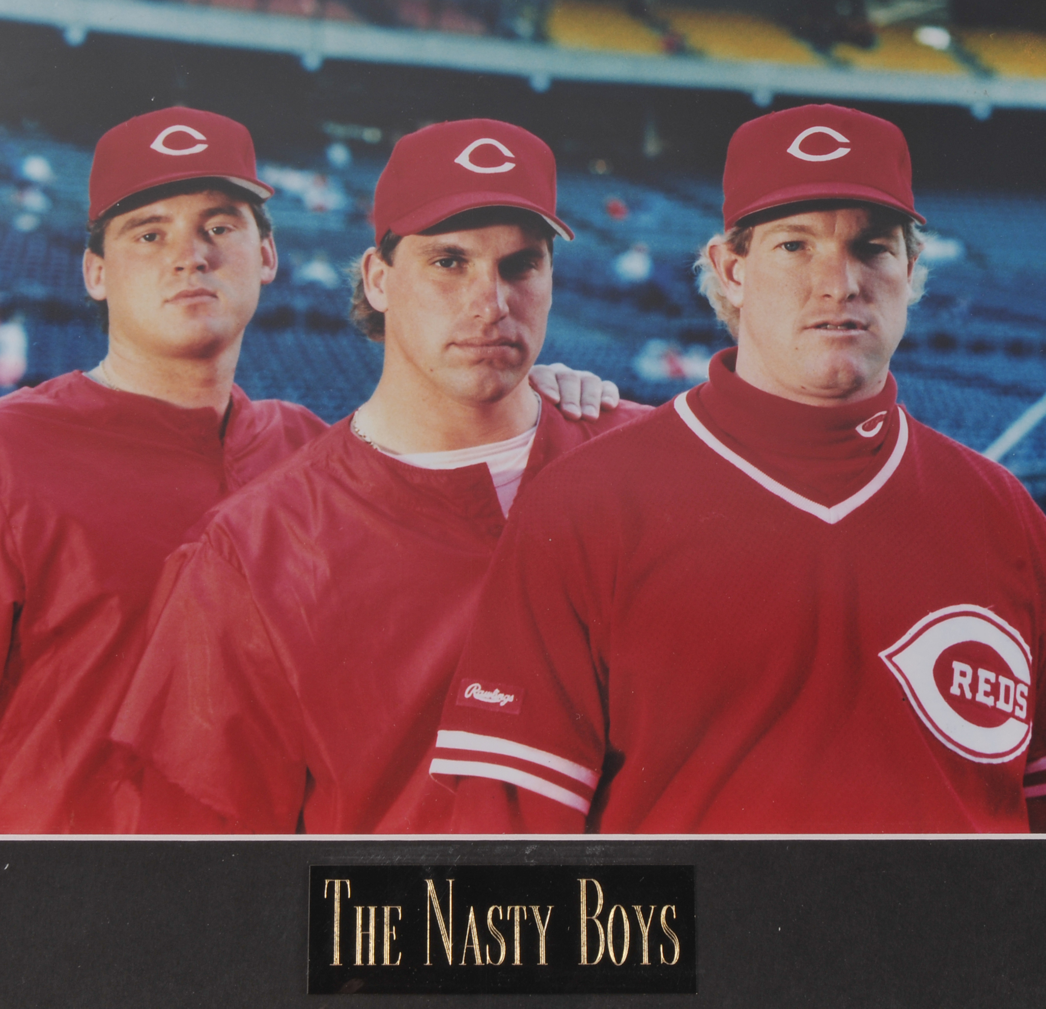 (2) Cincinnati Reds 1990 Photos/ Joe Oliver Autograph/ COA