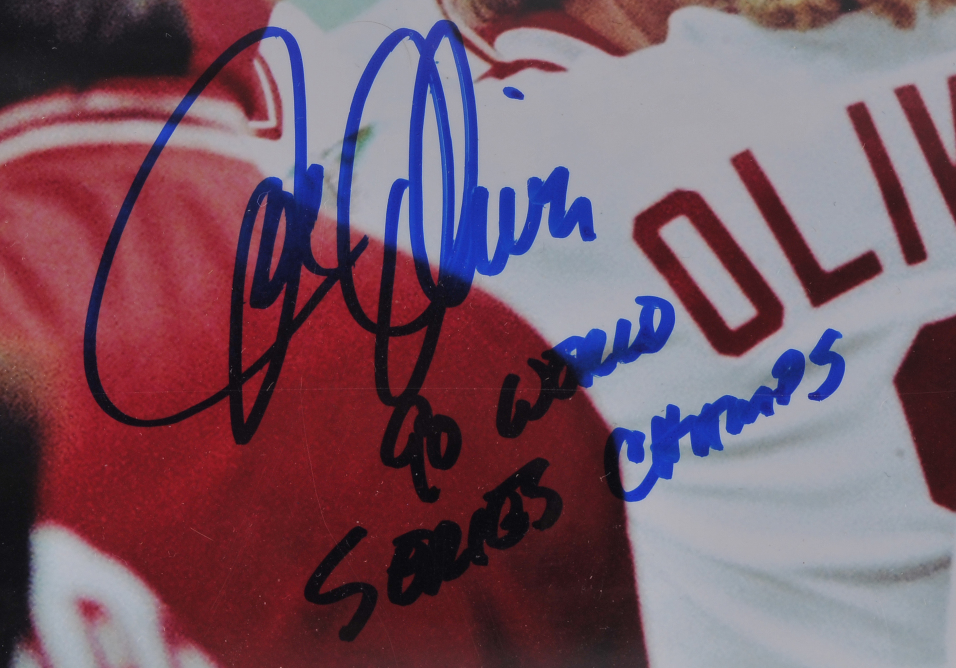 (2) Cincinnati Reds 1990 Photos/ Joe Oliver Autograph/ COA