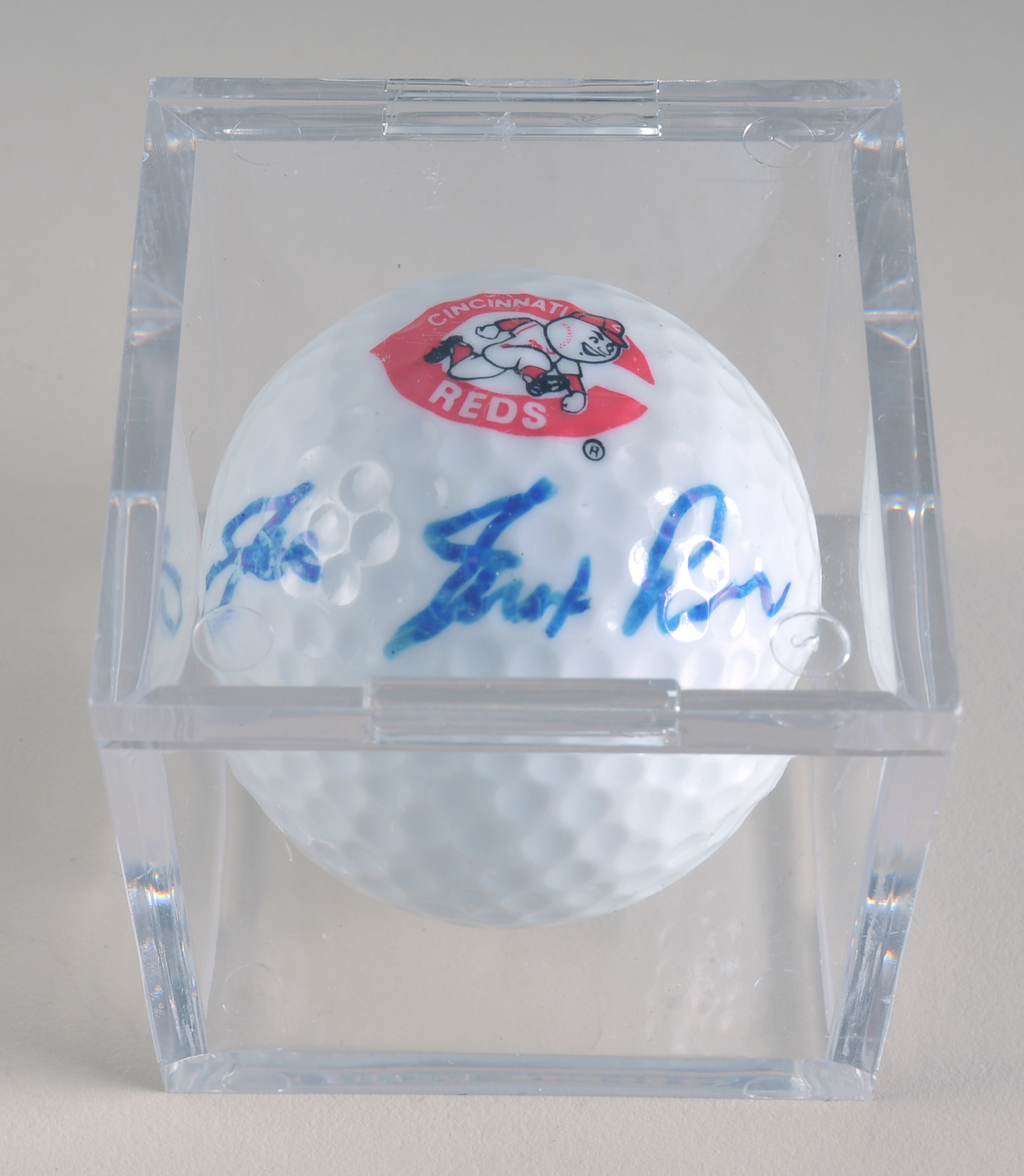 Joe Nuxhall & (HOF) Sparky Anderson Autographed Golf Ball In Holders
