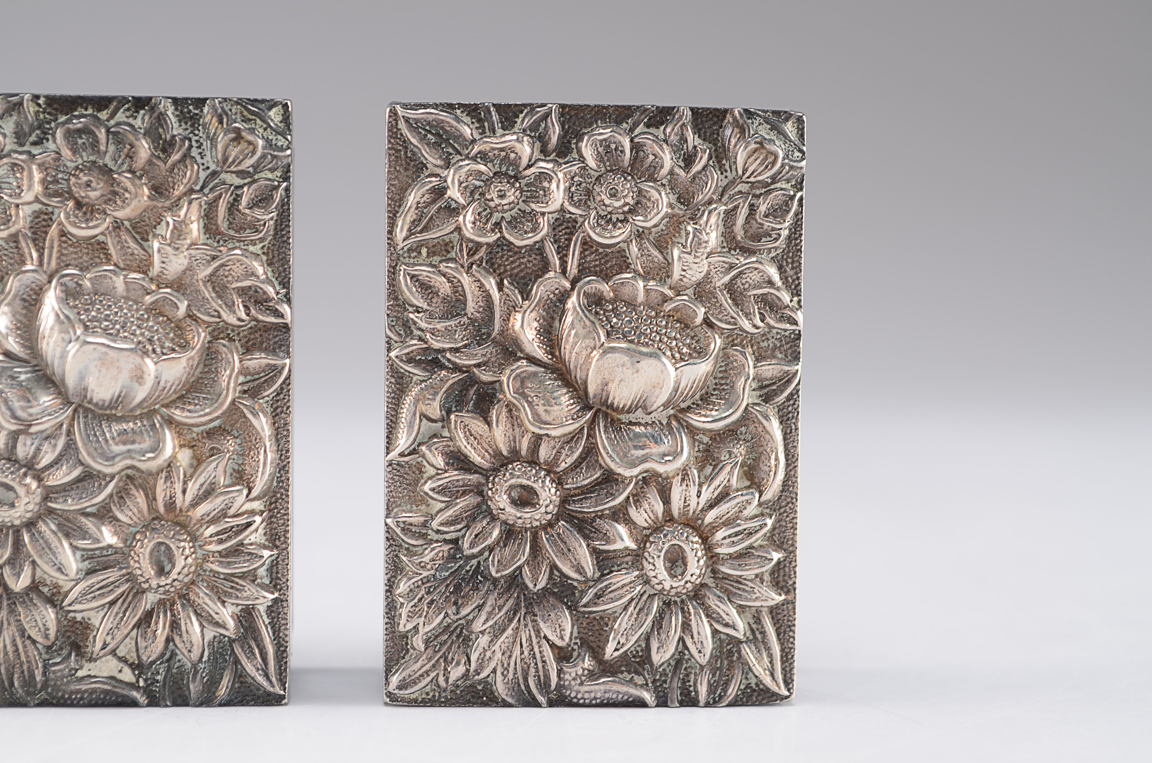 S. Kirk & Son Early 20th Century sterling Silver Repousse Match Case Frames 