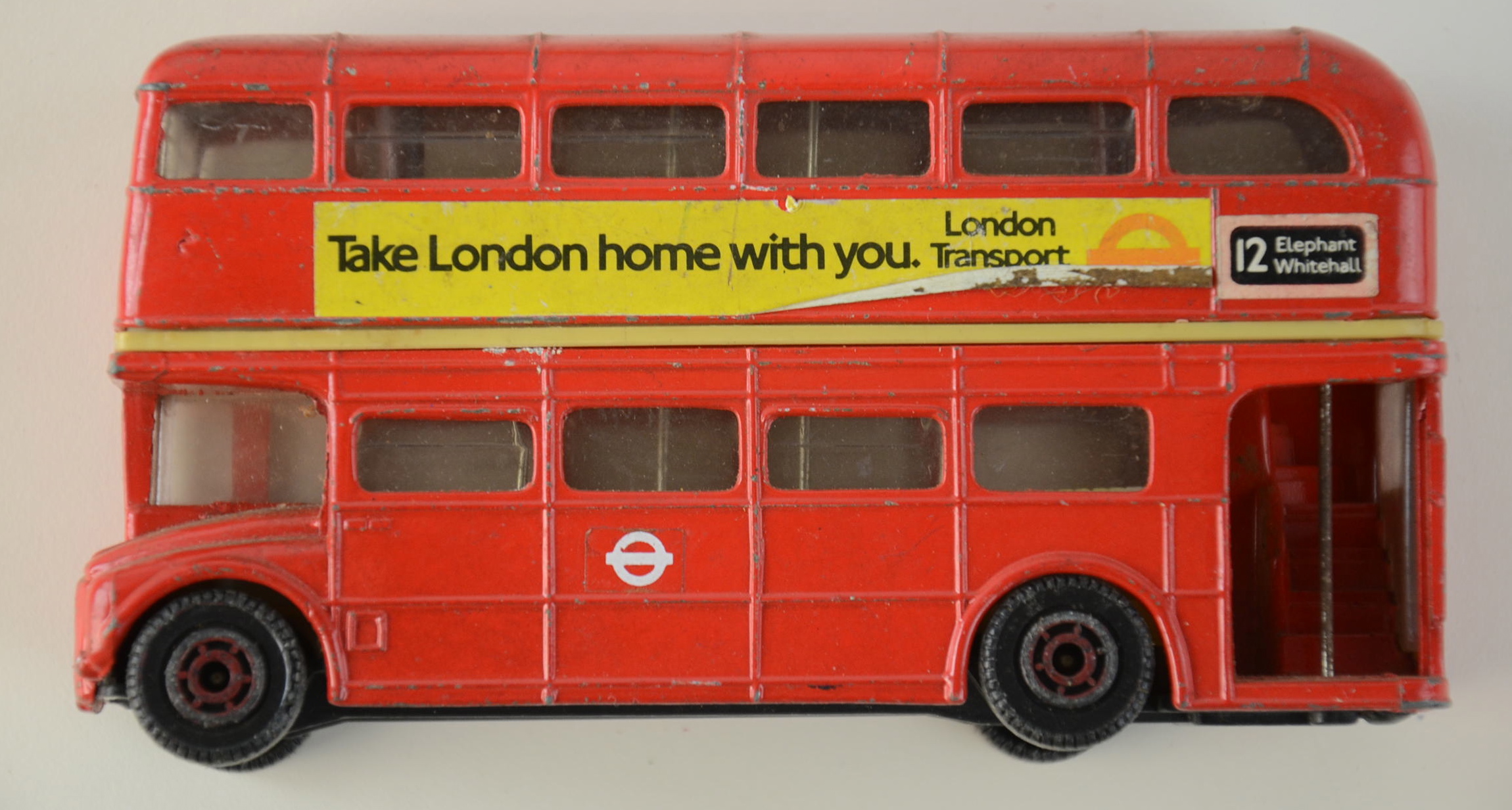 Box of Vintage Toy Trucks