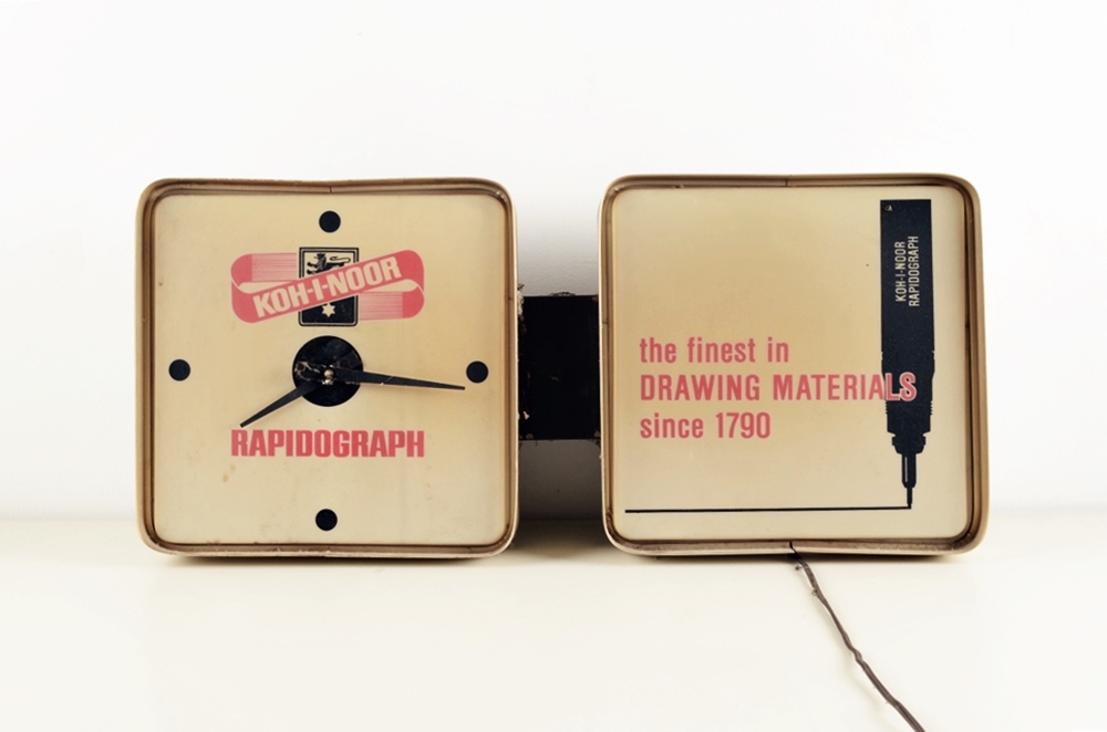 Koh-I-Noor Rapidograph Lighted Advertisement Clock