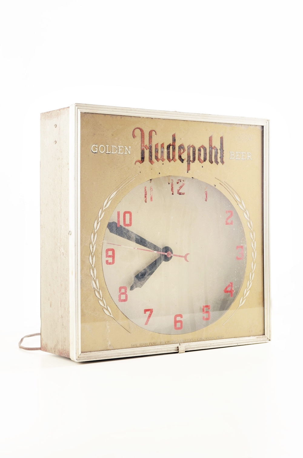Vintage Hudepohl Beer Lighted Clock
