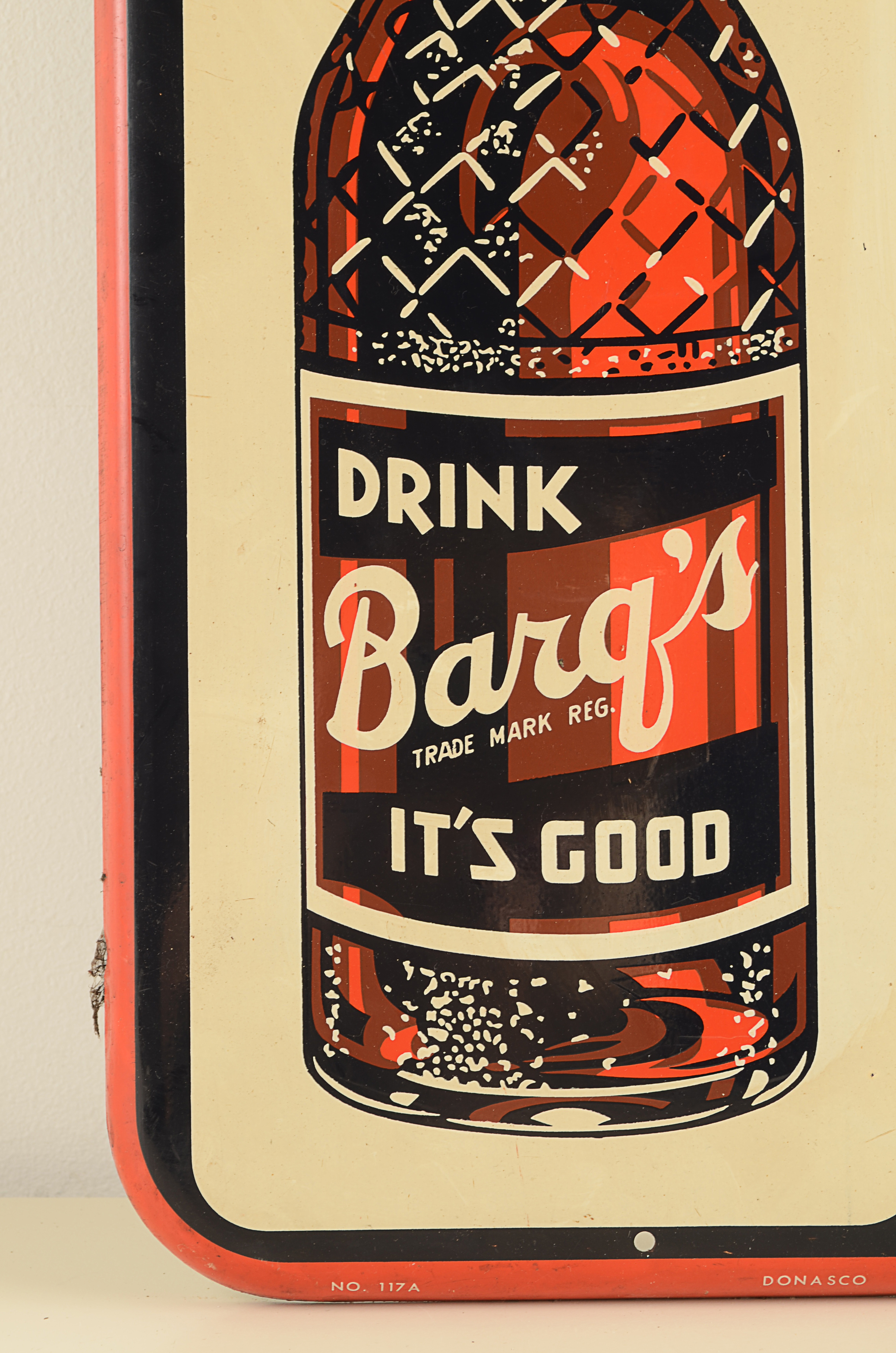 Vintage Barq's Rootbeer Sign/Thermometer