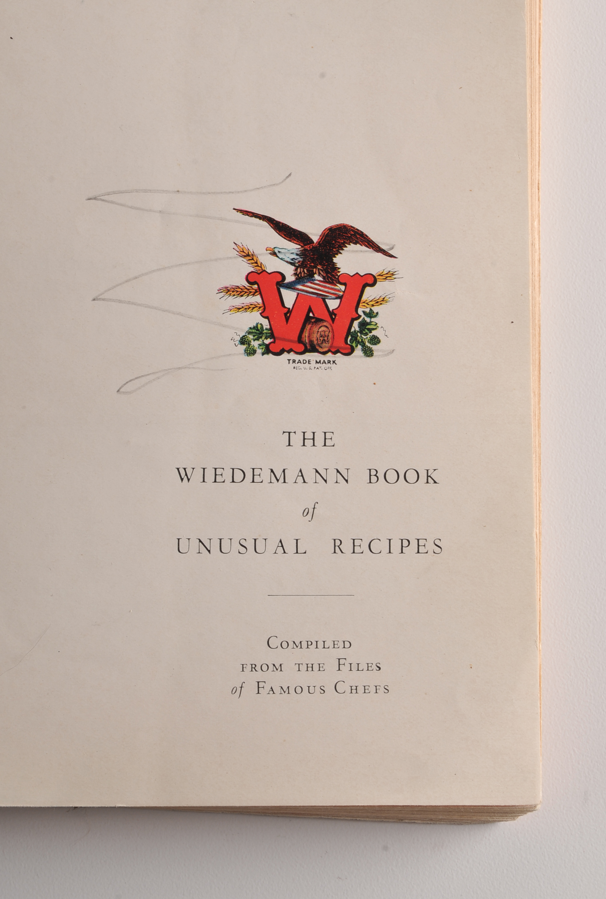 Vintage 1940 "Wiedemann"  Recipe Book 