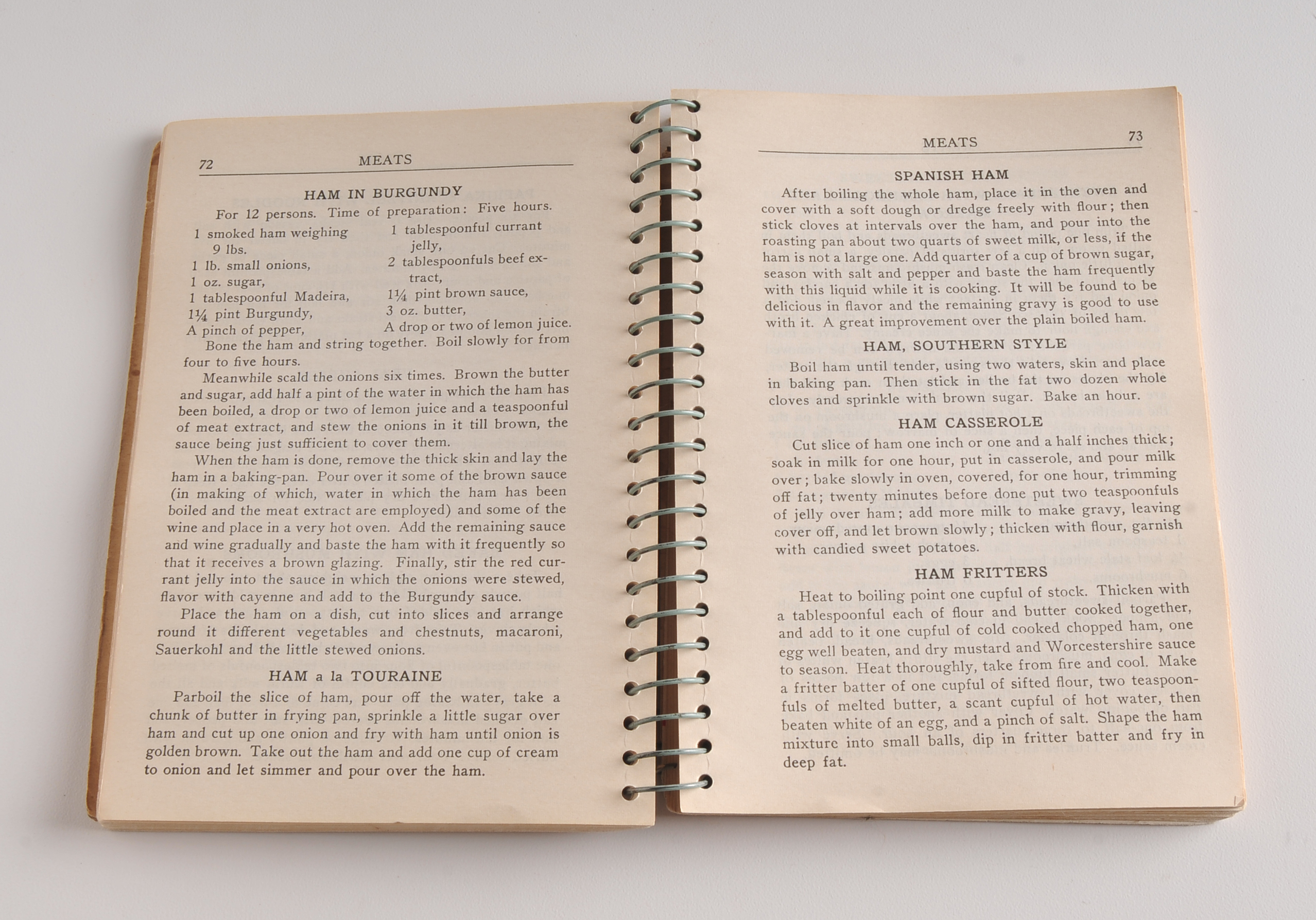 Vintage 1940 "Wiedemann"  Recipe Book 