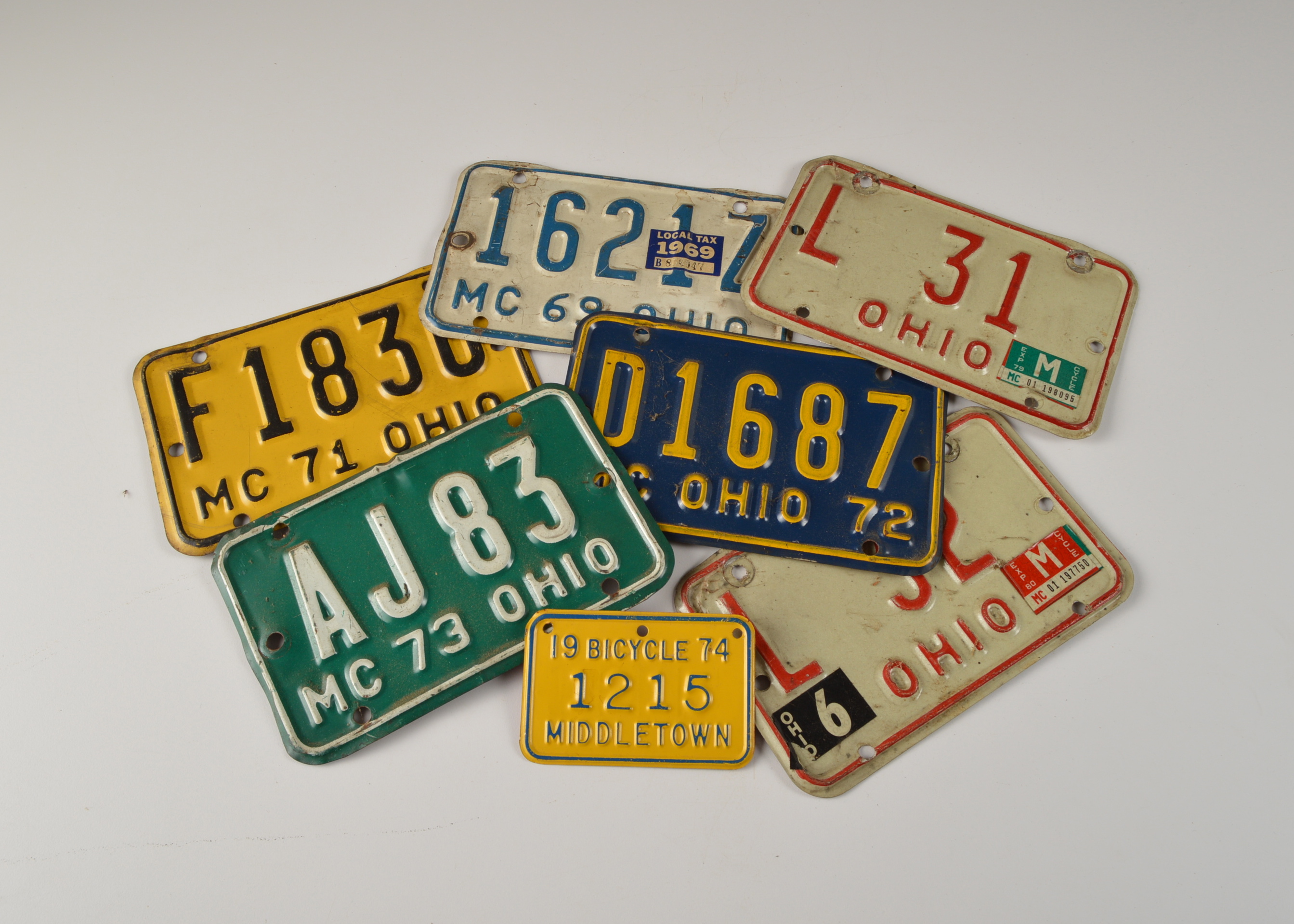 Lot of Vintage Motorcycle License Plates