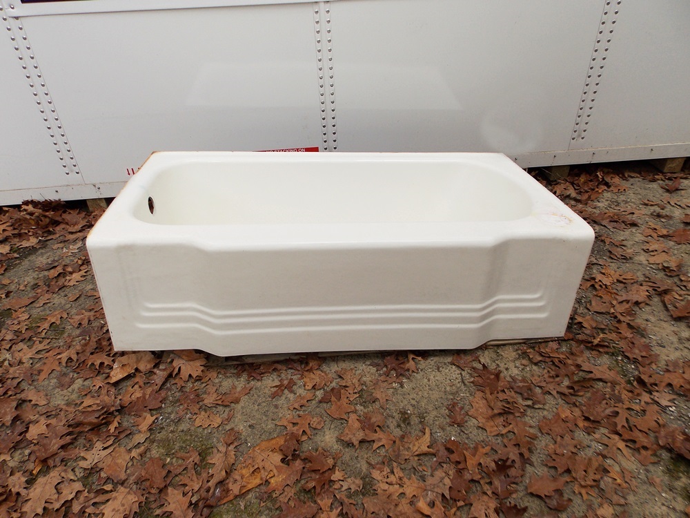 Vintage 1950 Cast Iron and Enamel Bathtub