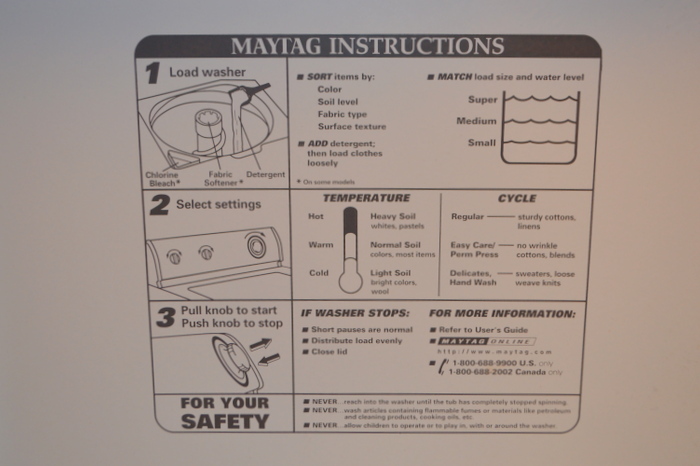 Maytag Performa Washer