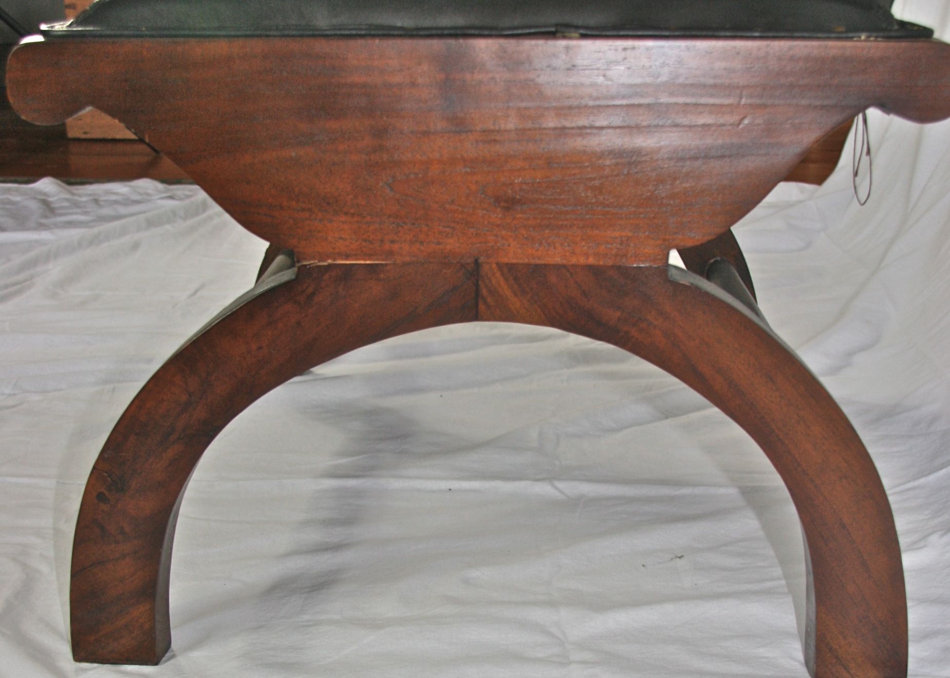 Campeche Style Leather Lounge Chair and Ottoman