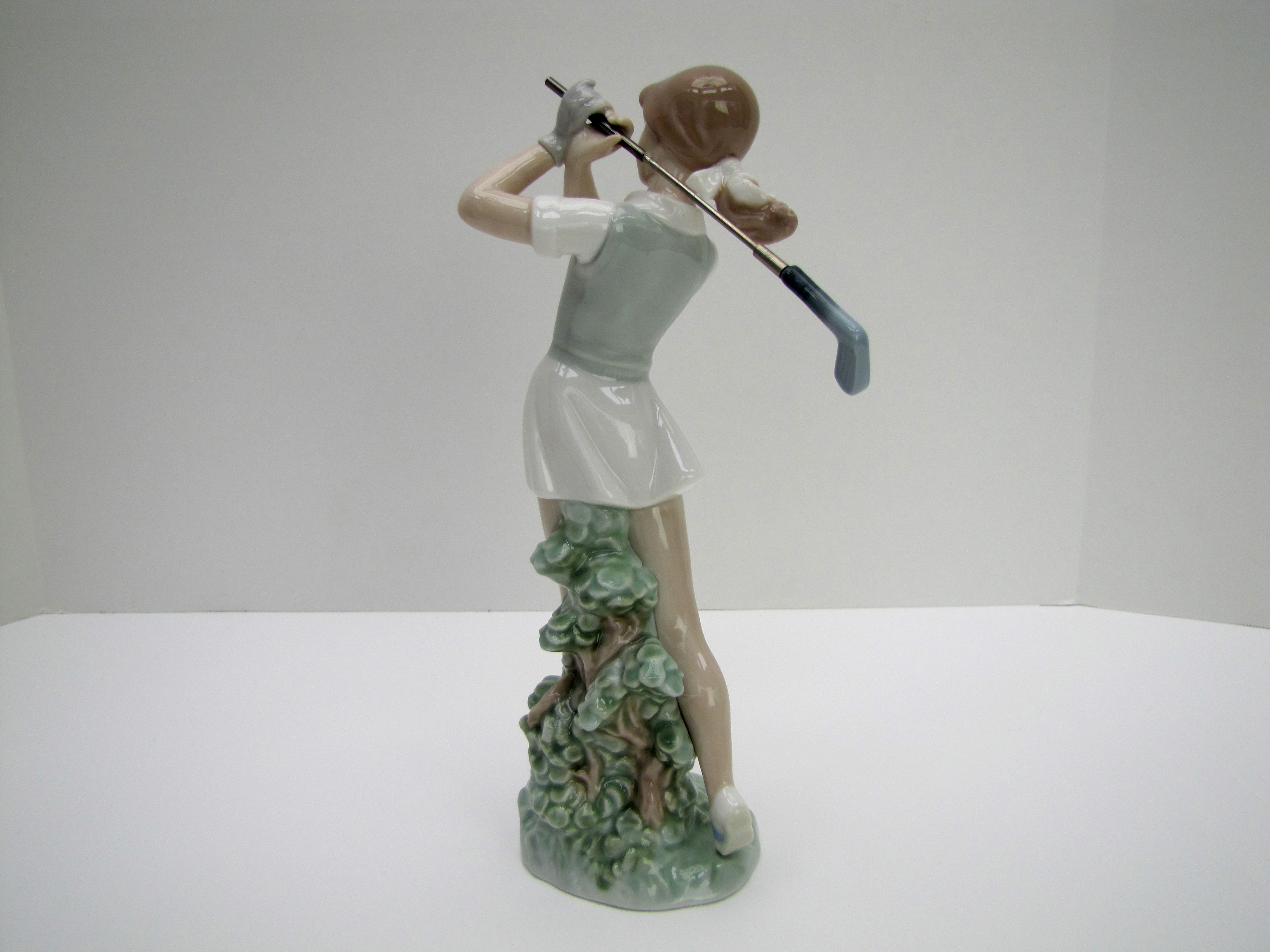 Lladro Lady Golfer Figurine