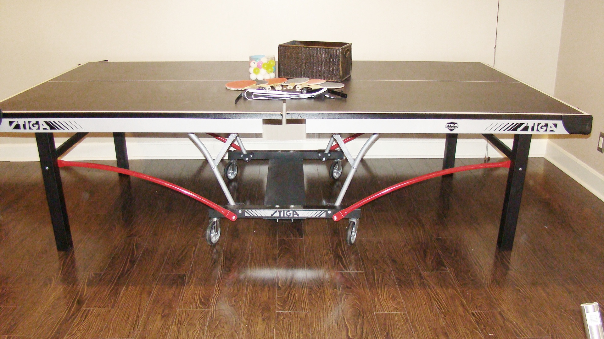 Stiga Master Series Ping Pong Table and Equipment