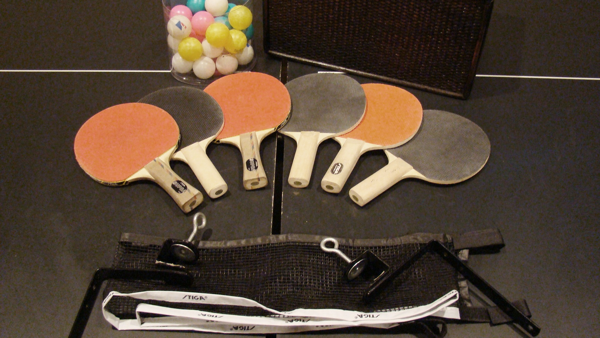 Stiga Master Series Ping Pong Table and Equipment