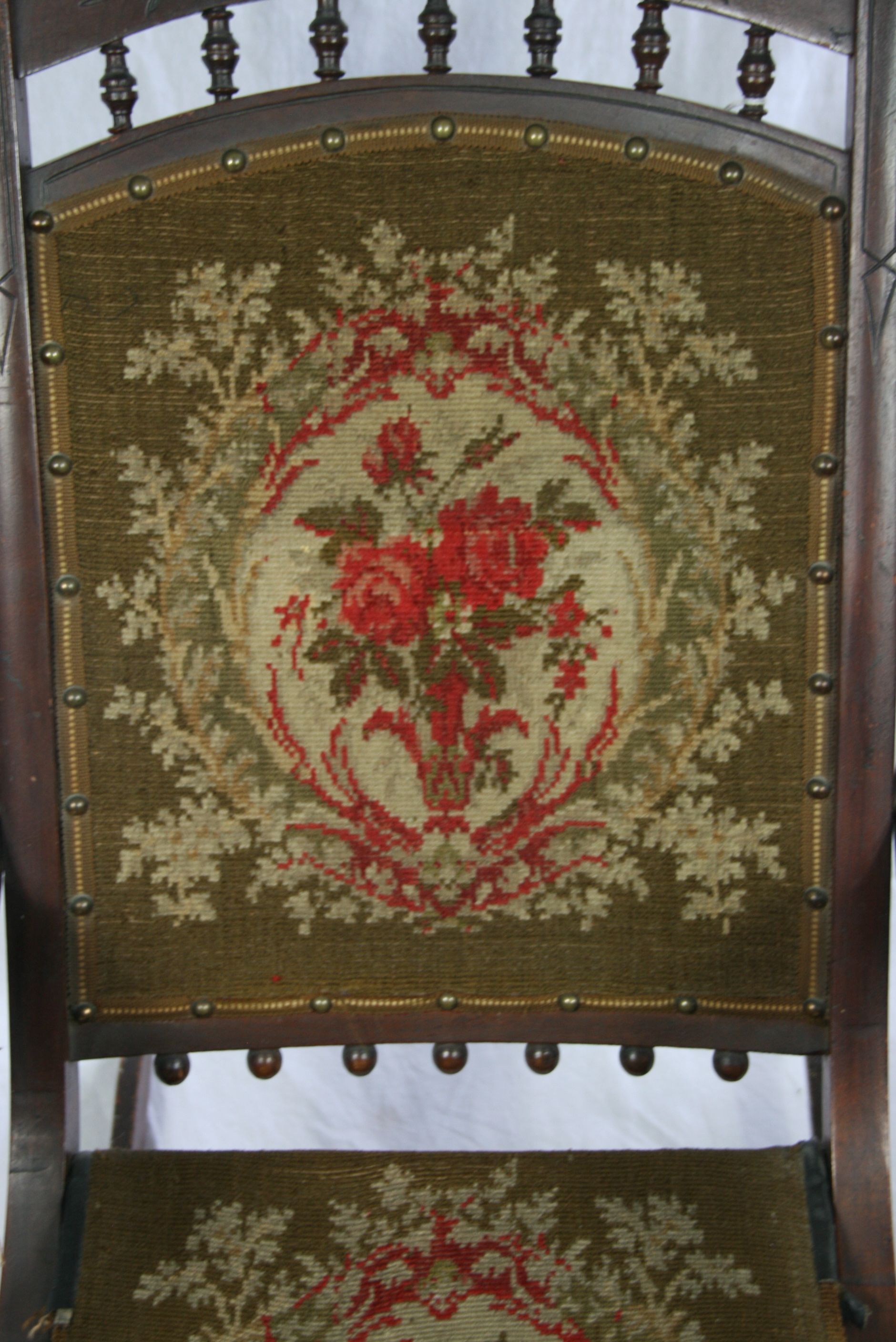 Antique Eastlake Victorian Folding Rocking Chair