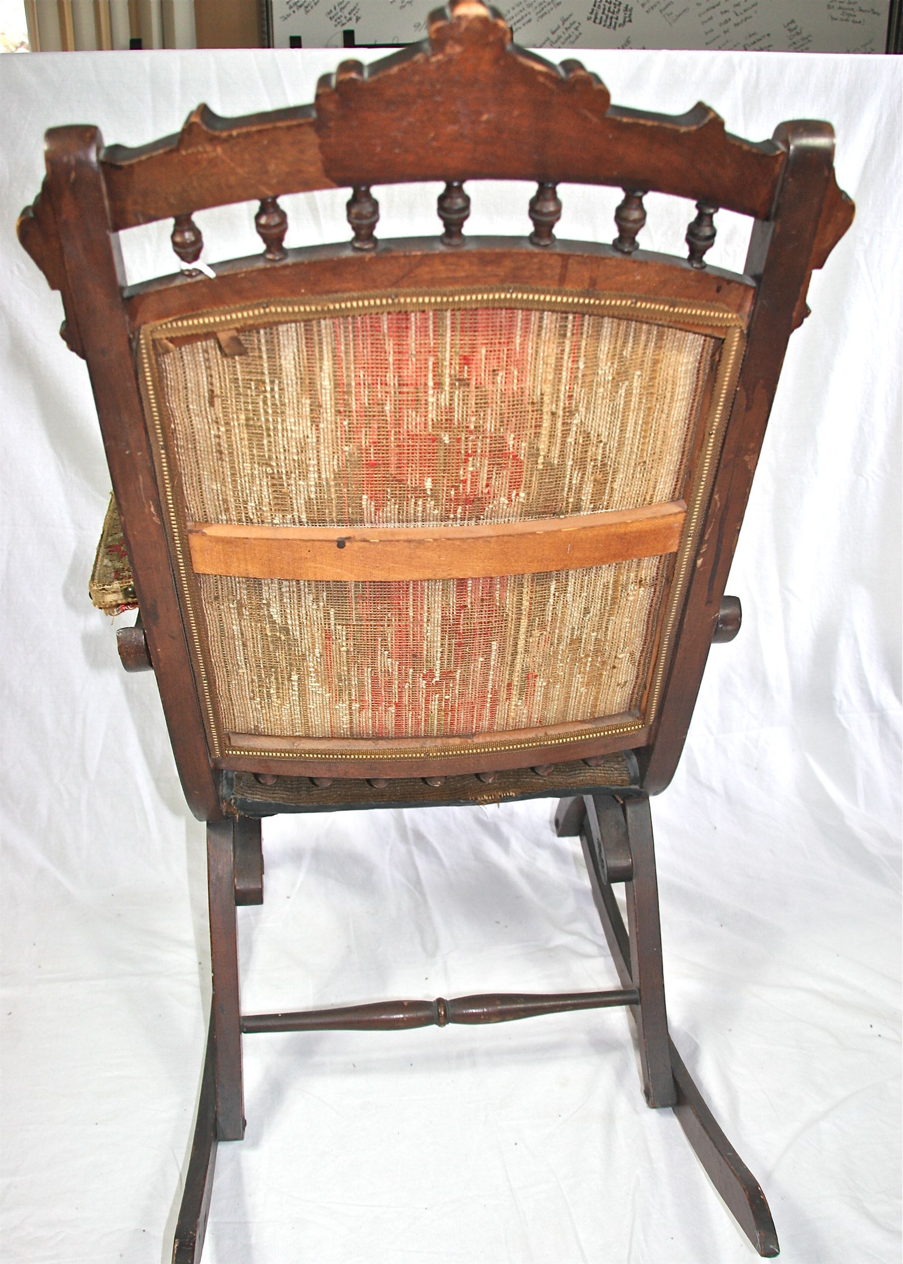 Antique Eastlake Victorian Folding Rocking Chair
