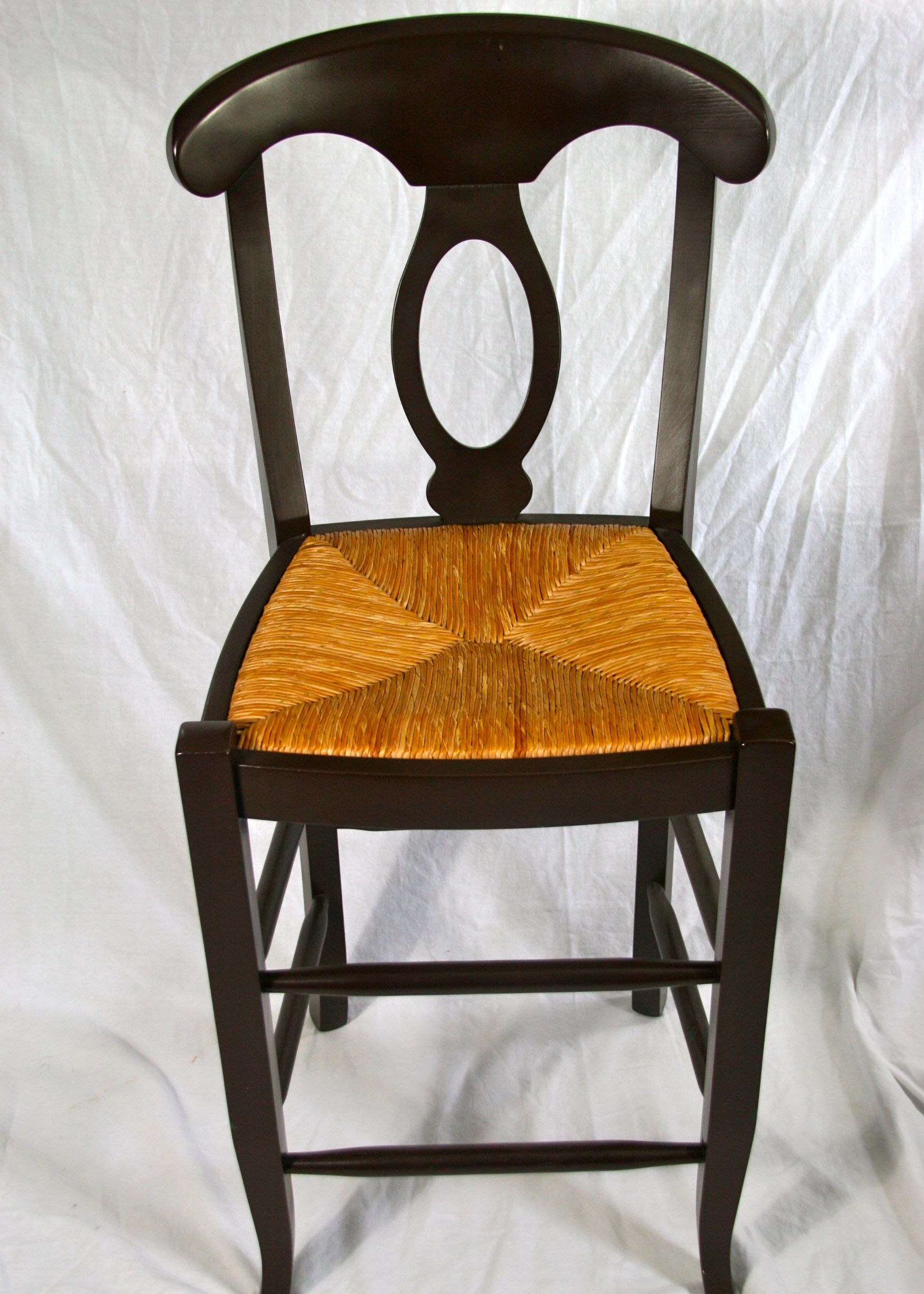 Pottery Barn French Country Style Rush Seat Bar Stools