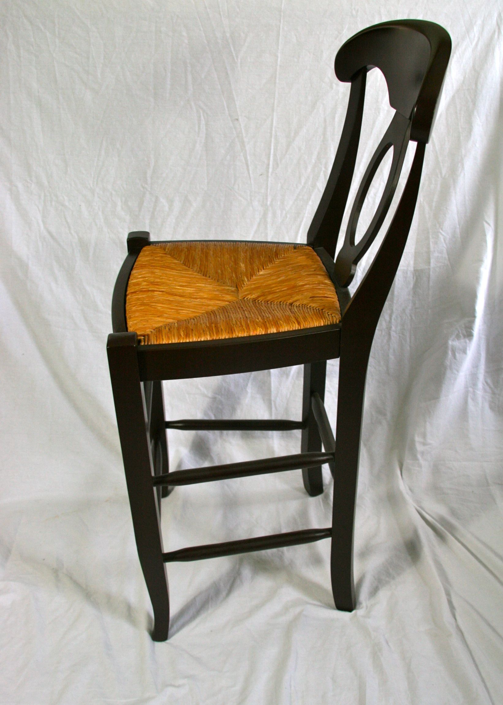 Pottery Barn French Country Style Rush Seat Bar Stools