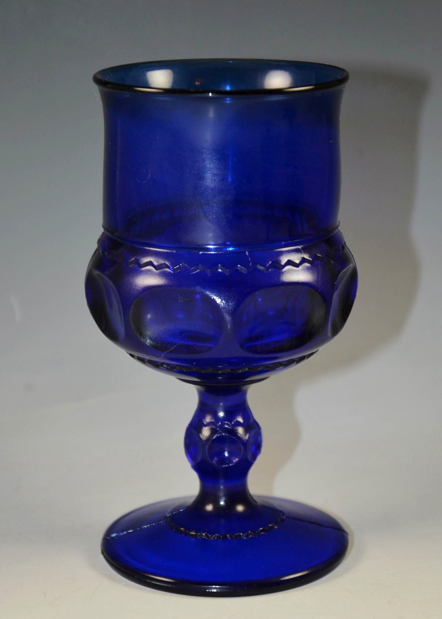Set of Twelve Wine Glasses in Blue