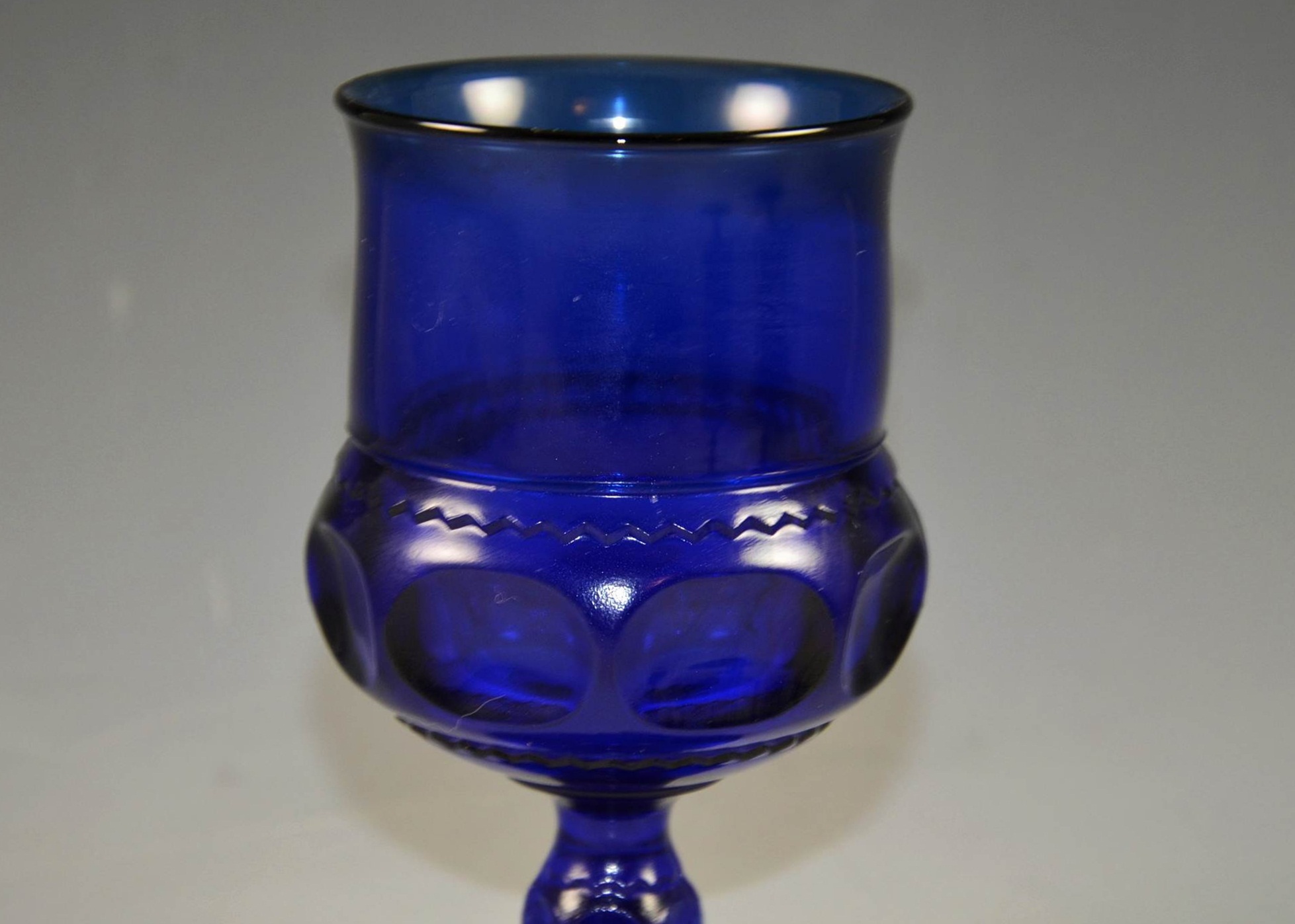 Set of Twelve Wine Glasses in Blue