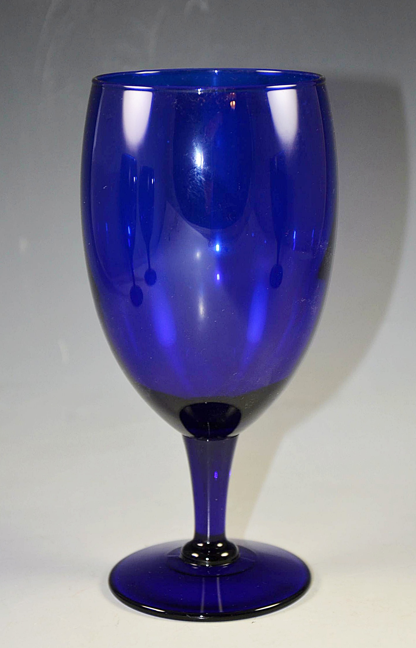 Four Vintage Cobalt Blue Goblets