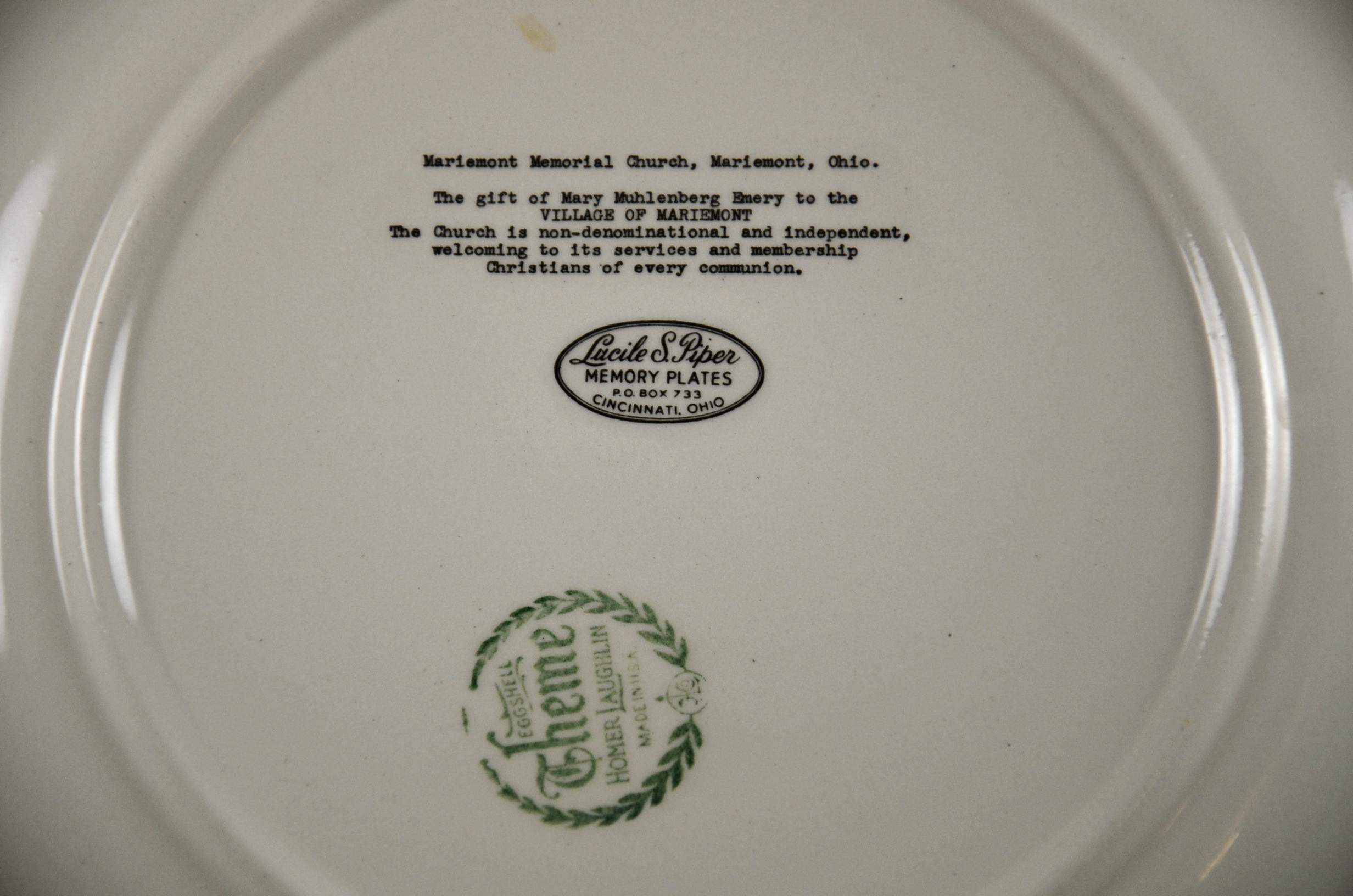 Trio of Mariemont, Ohio Collector Plates