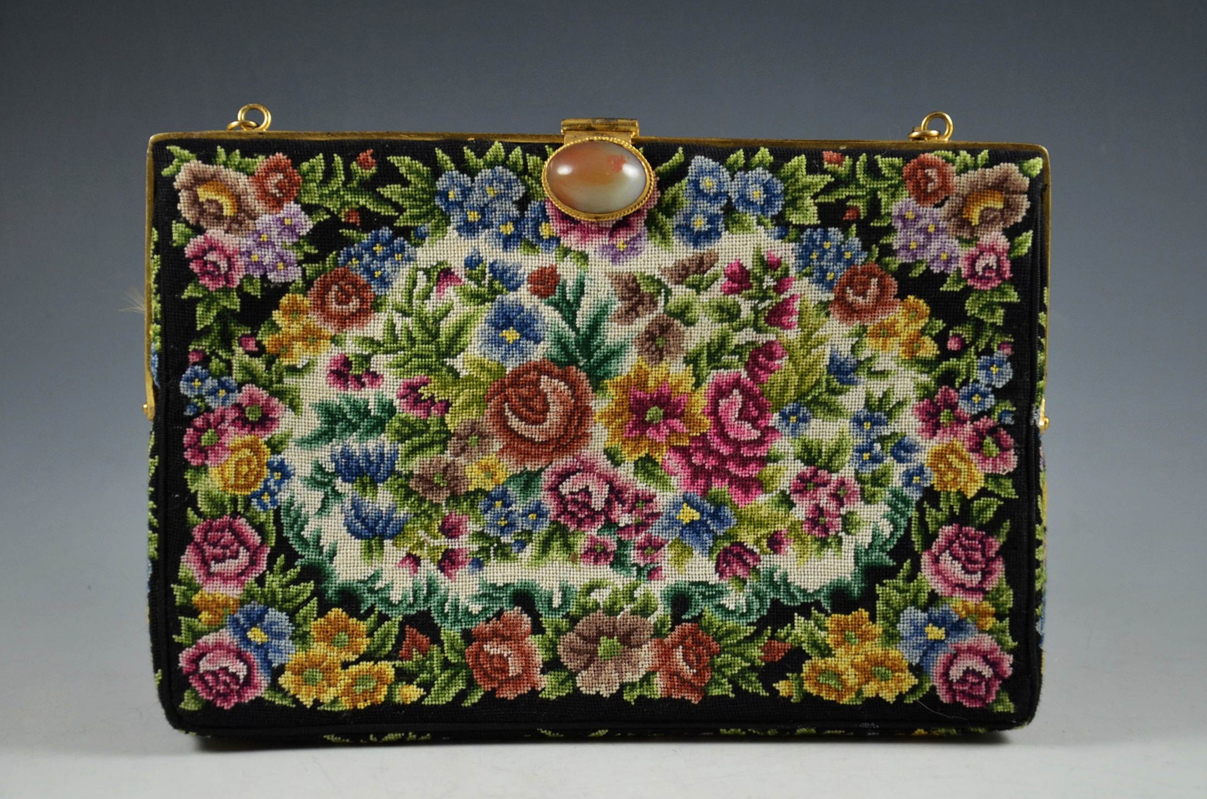 Vintage Needlepoint Purse