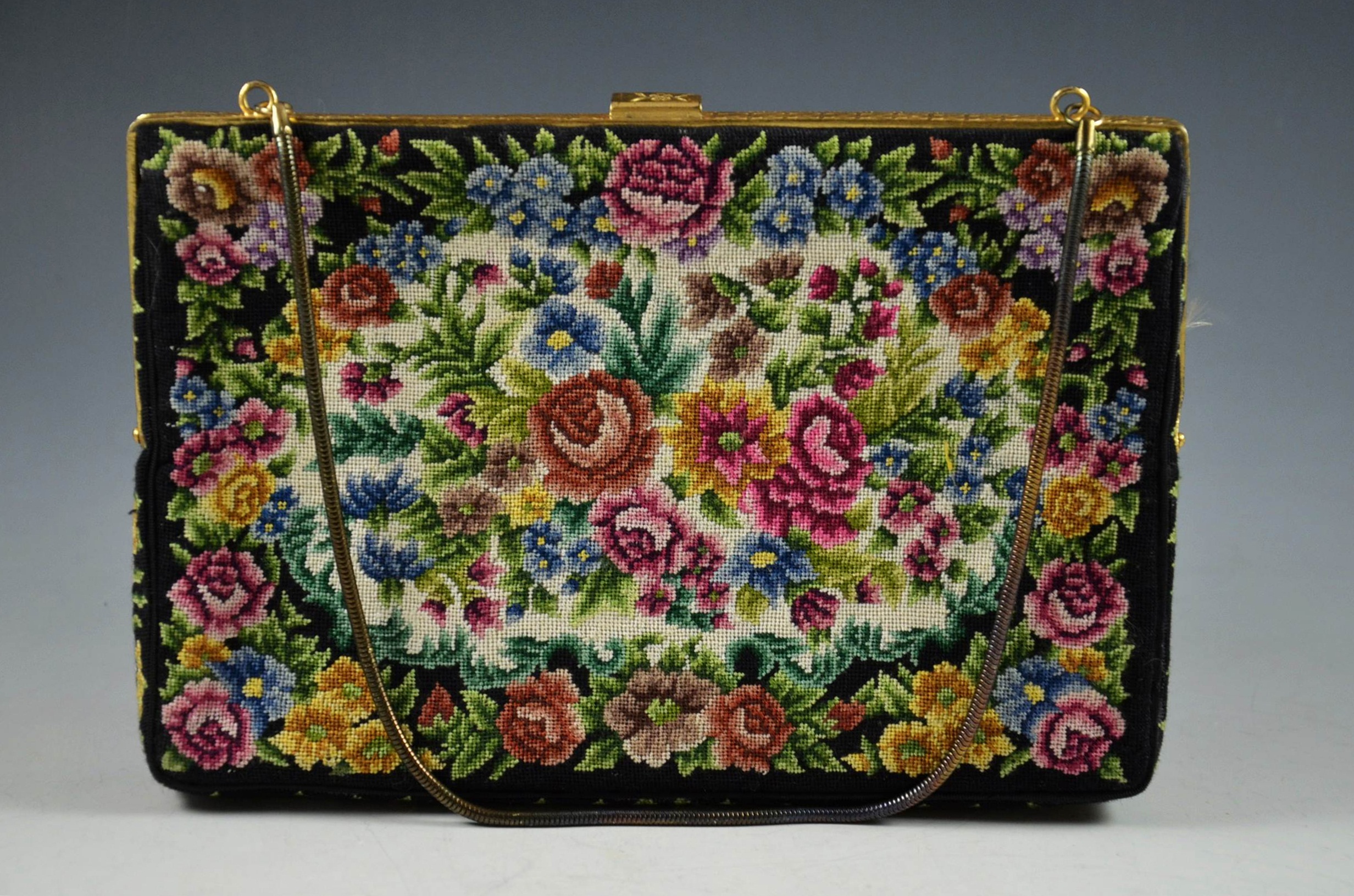 Vintage Needlepoint Purse