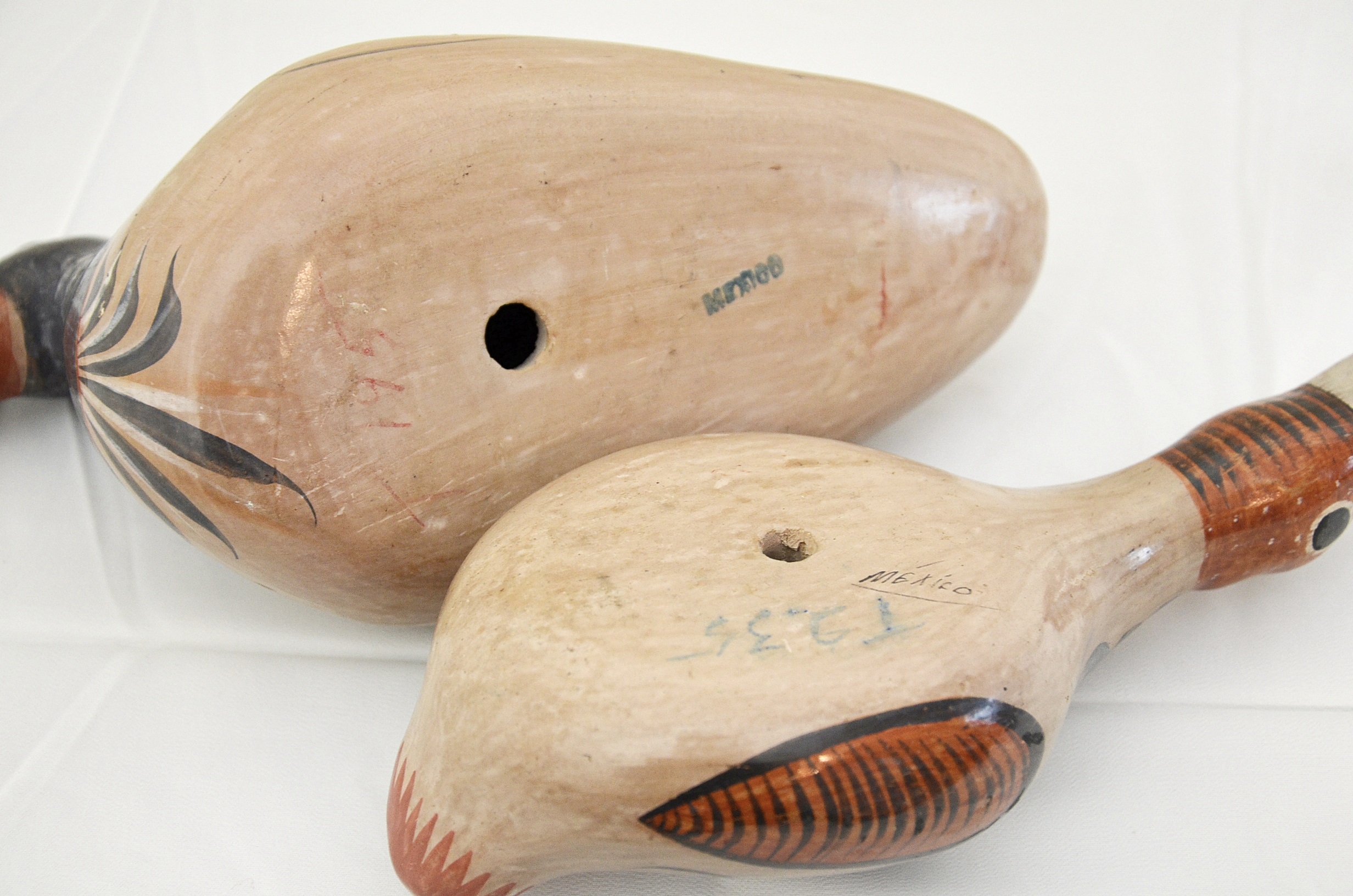 Collection of Burnished Tonala Mexican Pottery Birds