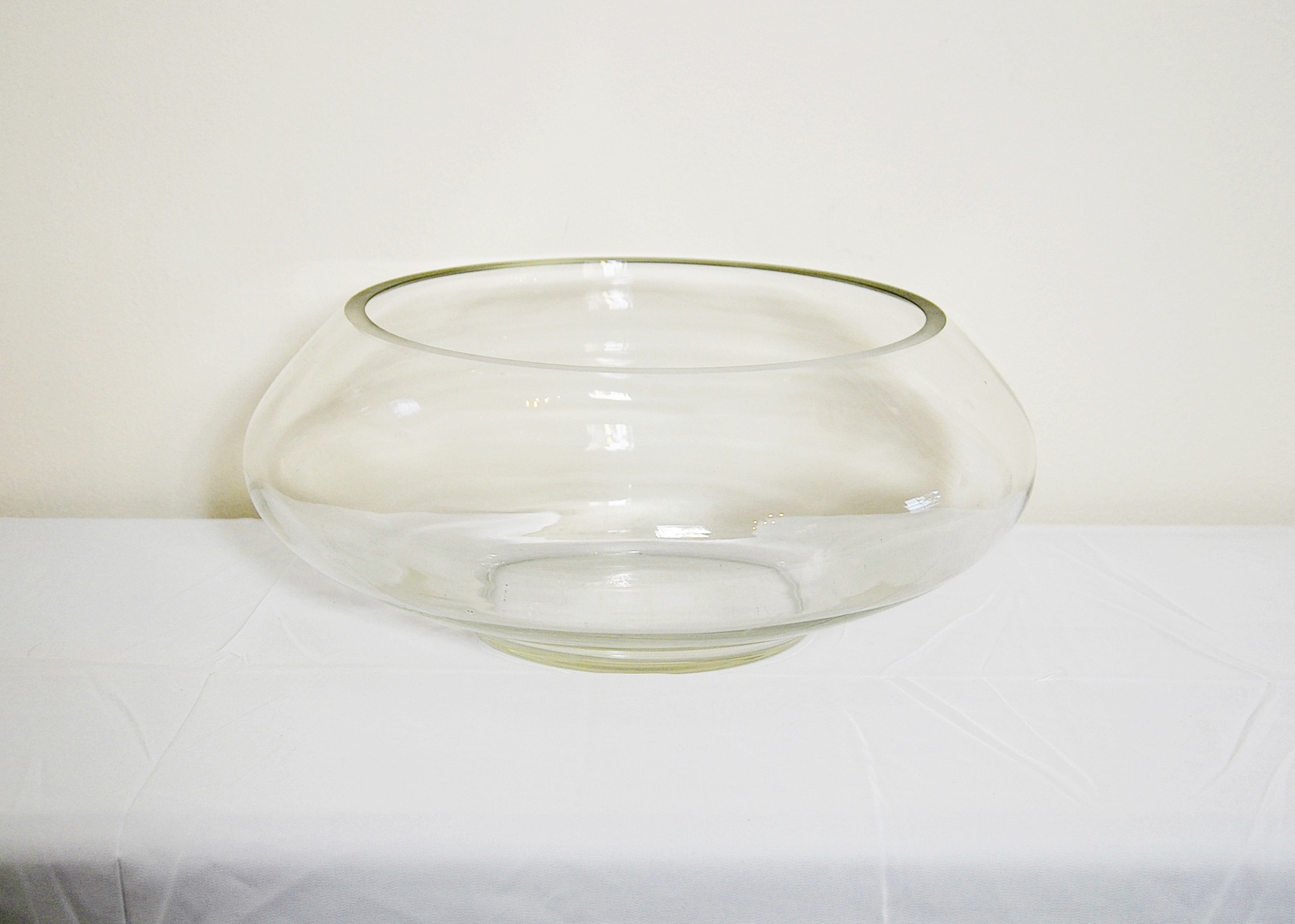 Oversized Glass Squat Bowl