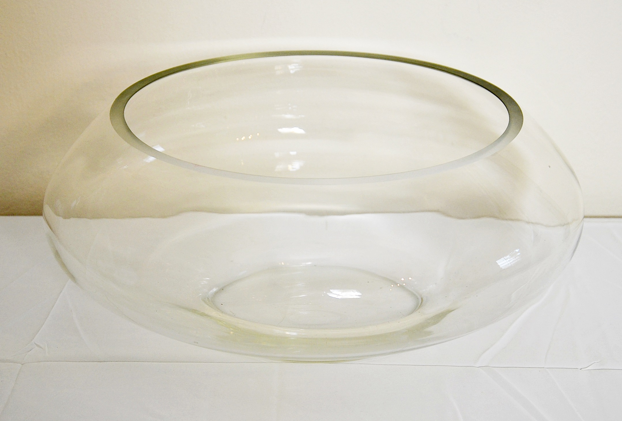 Oversized Glass Squat Bowl