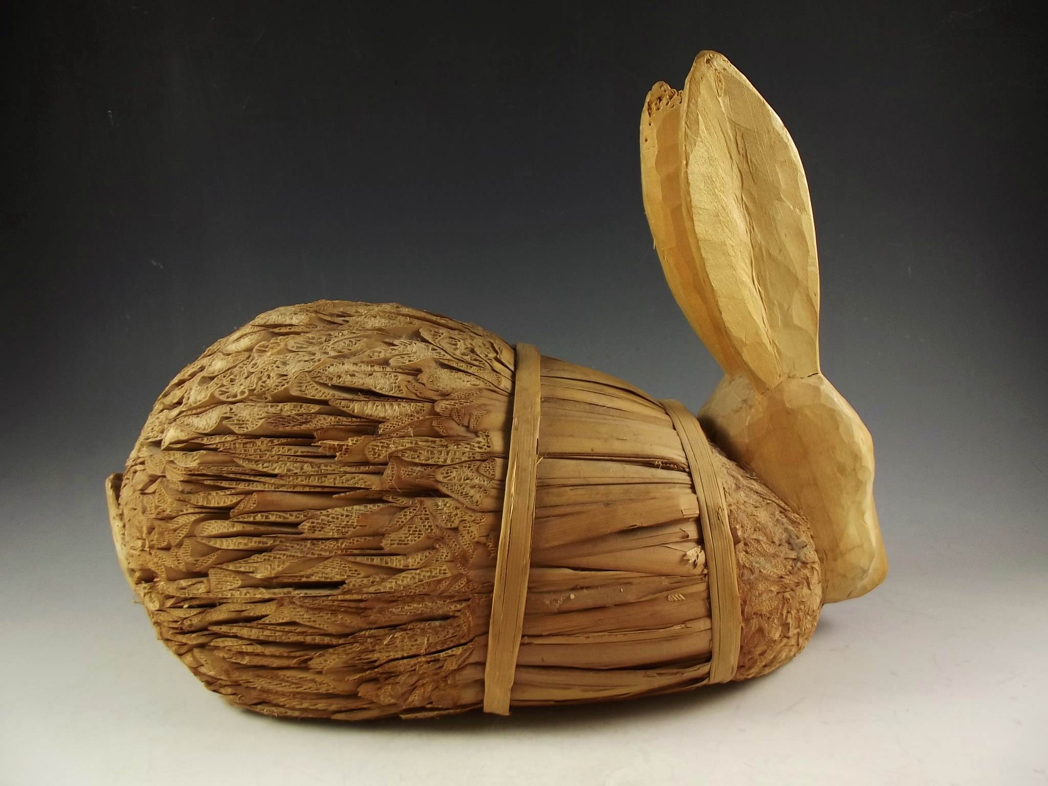 Pair of Wood Rabbits