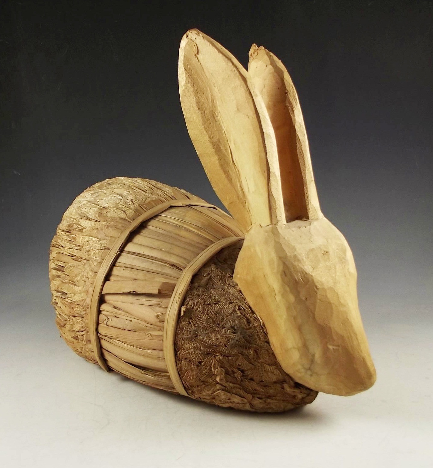 Pair of Wood Rabbits